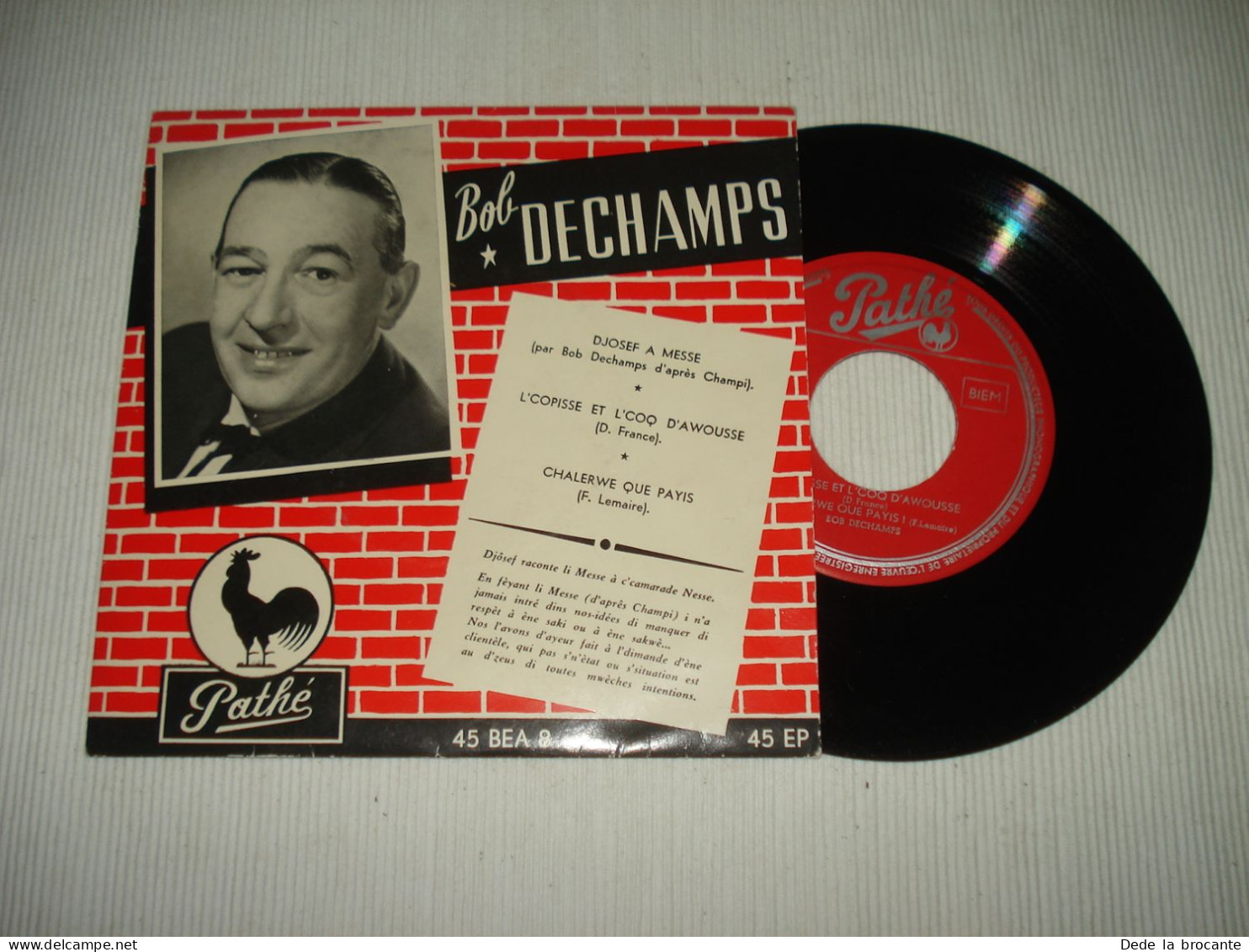 B12 (1) / Bob Dechamps – Djosef A Messe - EP – Pathé – 45 BEA 8 - BE 196?  NM/NM - Cómica