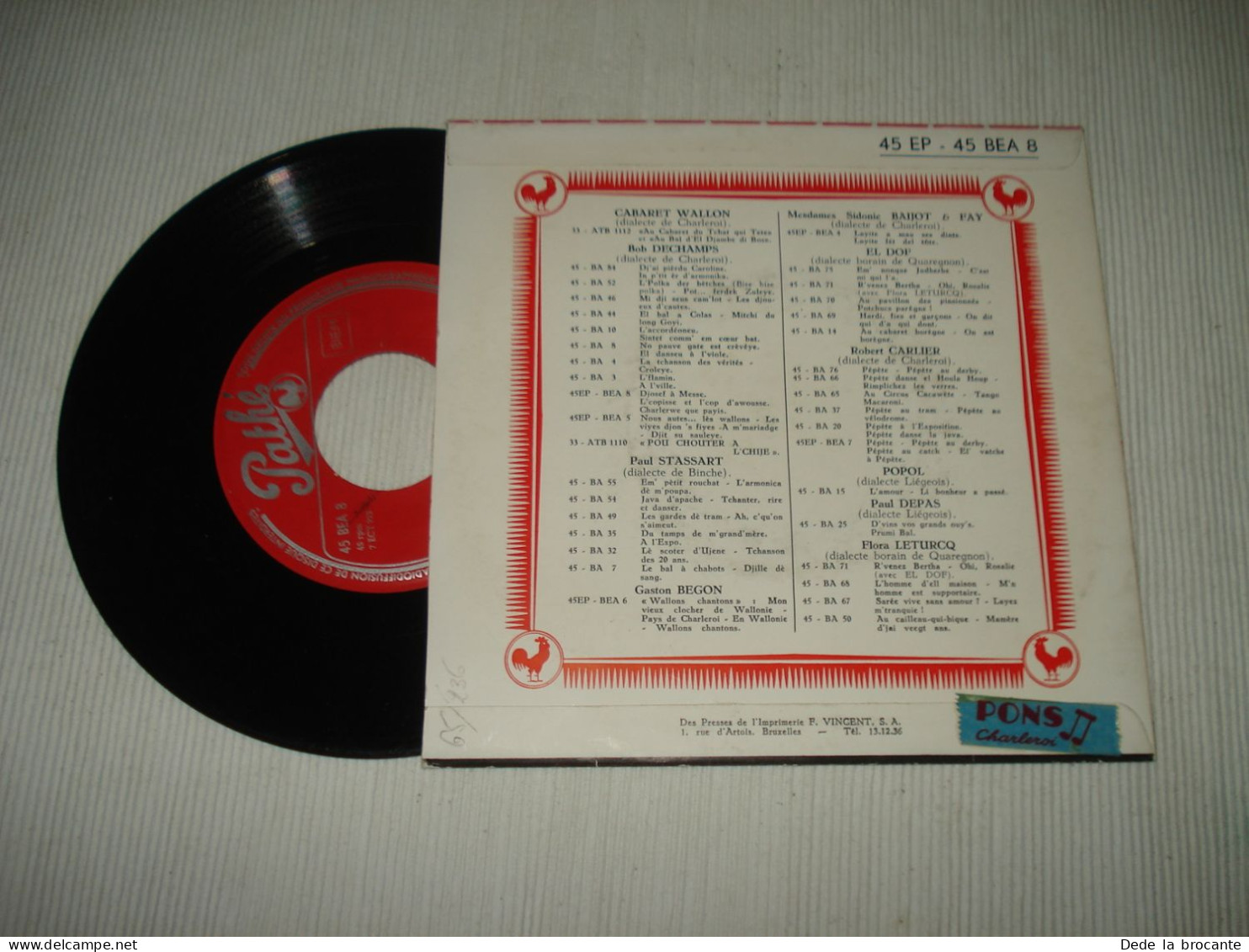 B12 (1) / Bob Dechamps – Djosef A Messe - EP – Pathé – 45 BEA 8 - BE 196?  NM/NM - Humour, Cabaret