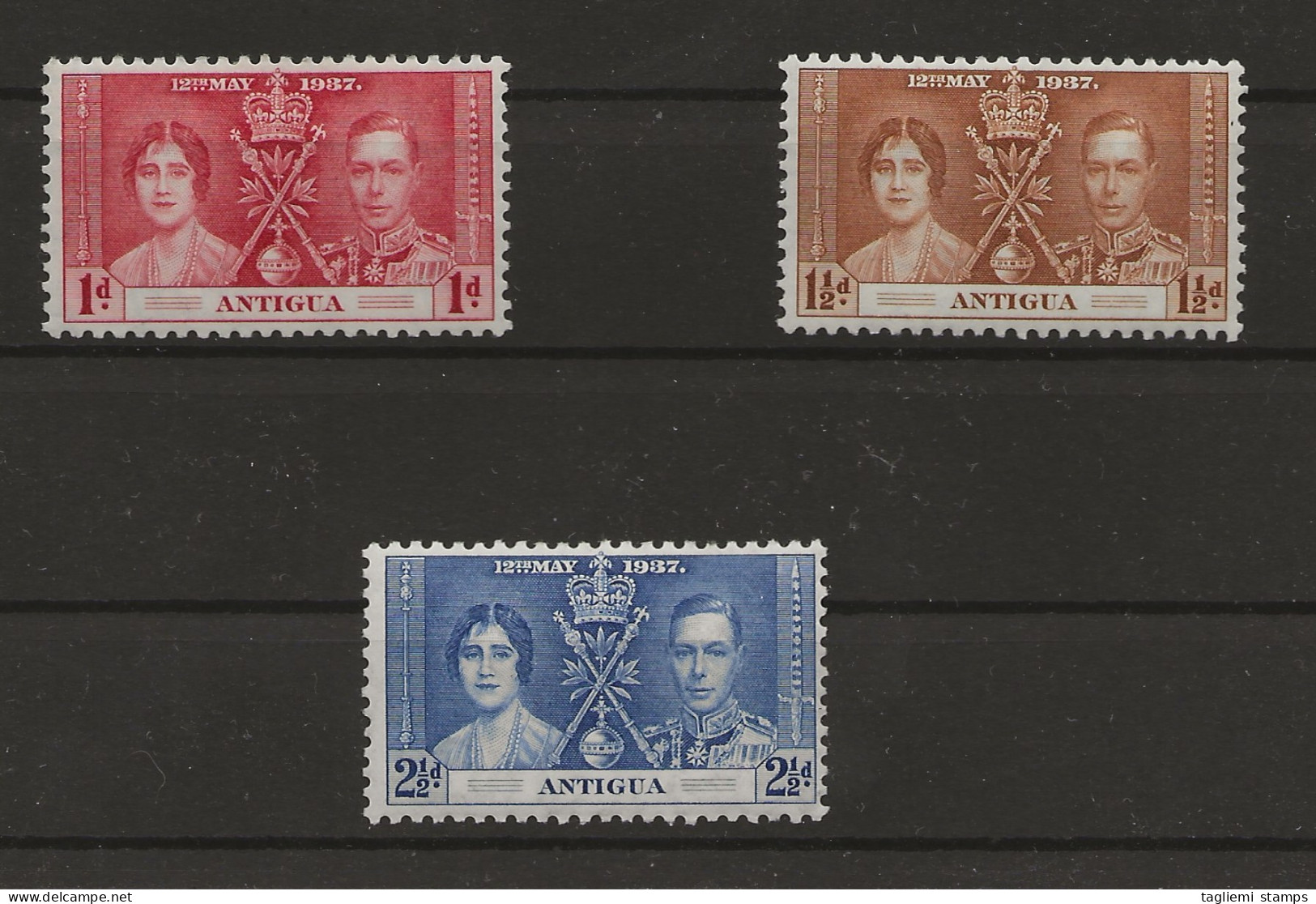 Antigua, 1937, SG  95 - 97, Complete Set, Mint Hinged - 1858-1960 Kronenkolonie