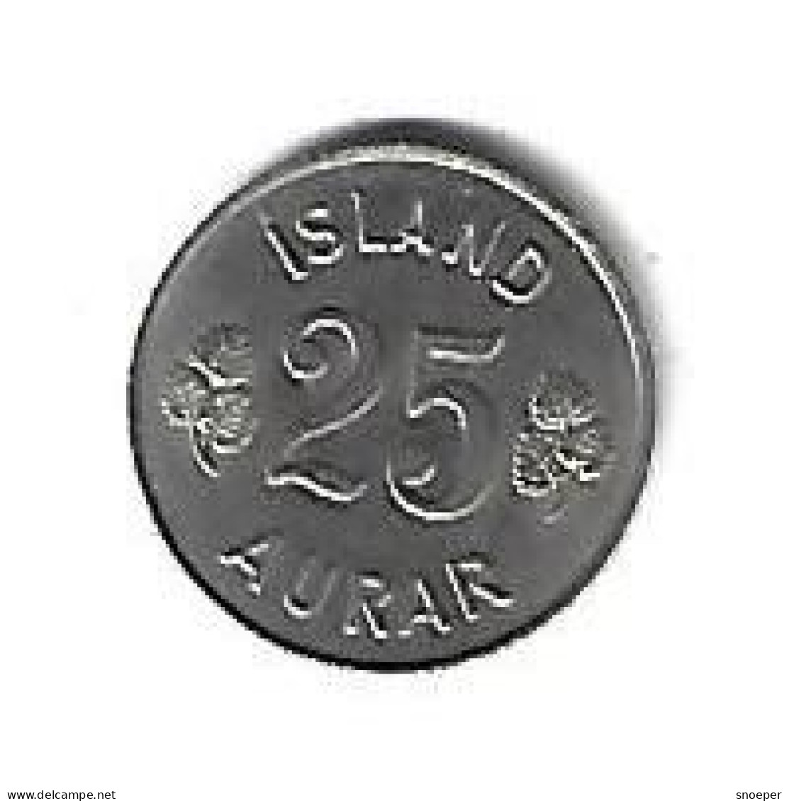 *iceland 25 Aurar 1965  Km 11   Unc/ms63 - IJsland