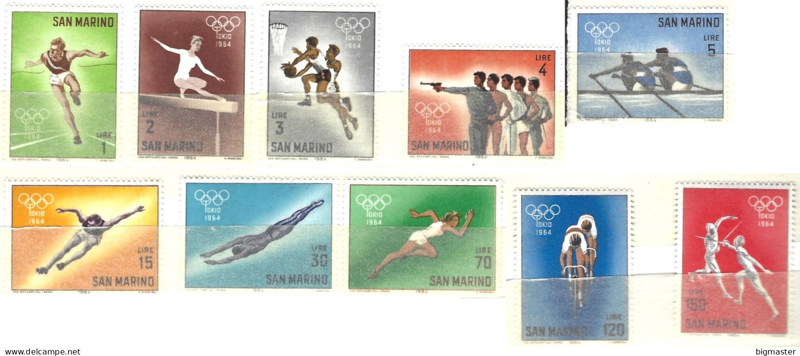 Rsm 1964 Olimpiadi Tokyo Solo 10v - Neufs