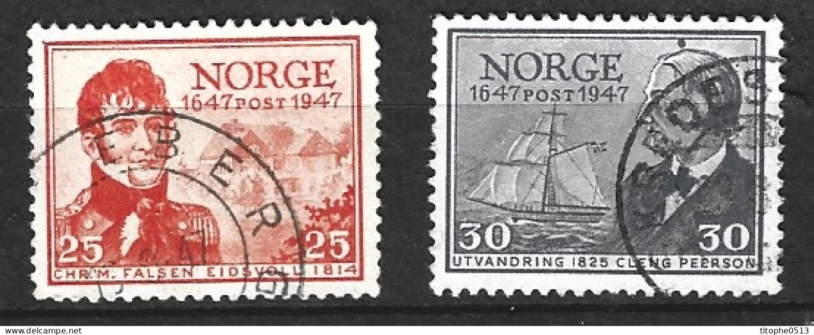 NORVEGE. N°296-7 Oblitérés De 1947. La Poste En Norvège. - Poste