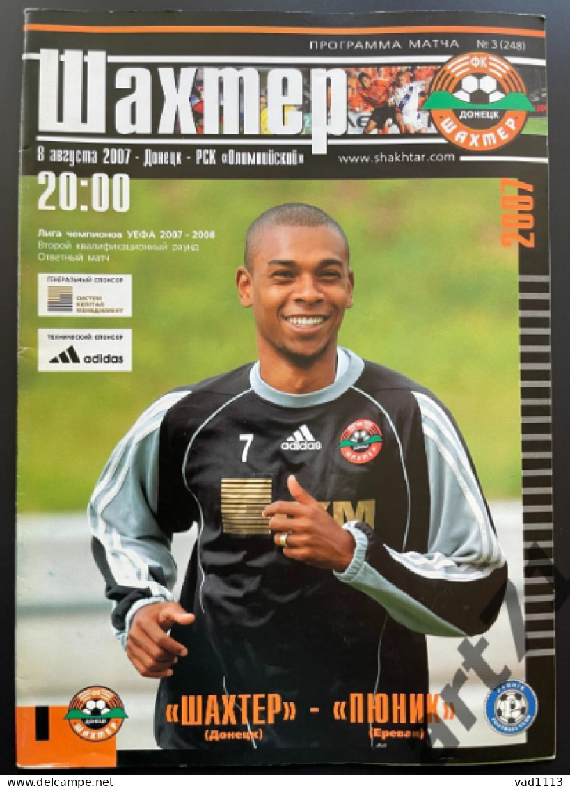 Official Program Champions League 2007-08  Shakhtar Ukraine - FC Pyunik Armenia - Bücher