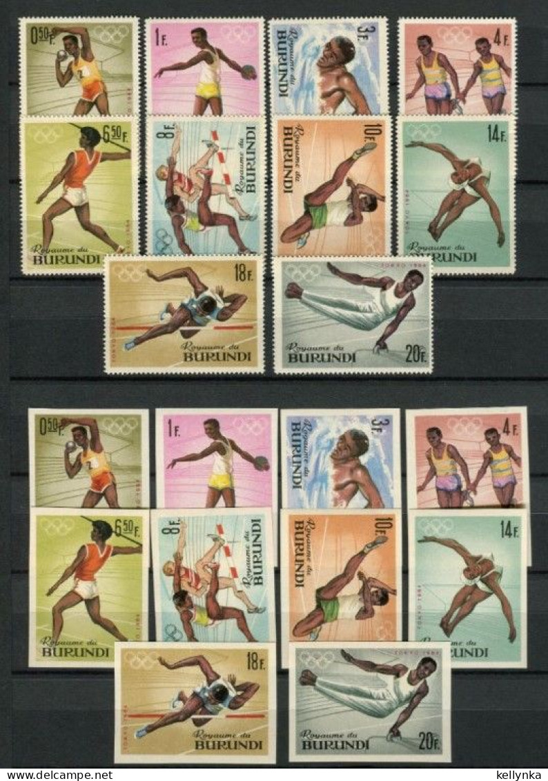 Burundi - 102/111 - Dentelé + Non Dentelé - Jeux Olympiques - 1967 - MNH & MH - Ongebruikt