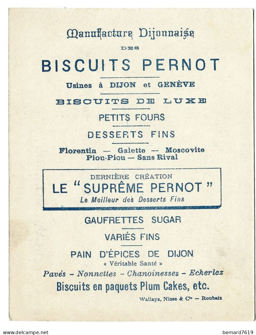 Chromo    Image  - Biscuits Pernot  Dijon  Et Geneve -  Timbres Et Costumes   - Poste  Esoagne - Correos Espana - Pernot