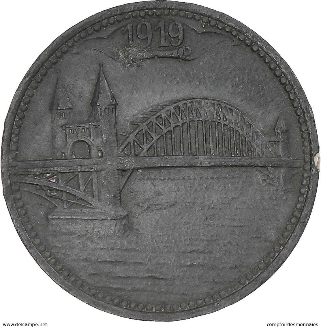 Allemagne, Bonn-Siegkreis, 10 Pfennig, 1919, TTB+, Zinc - Monétaires/De Nécessité