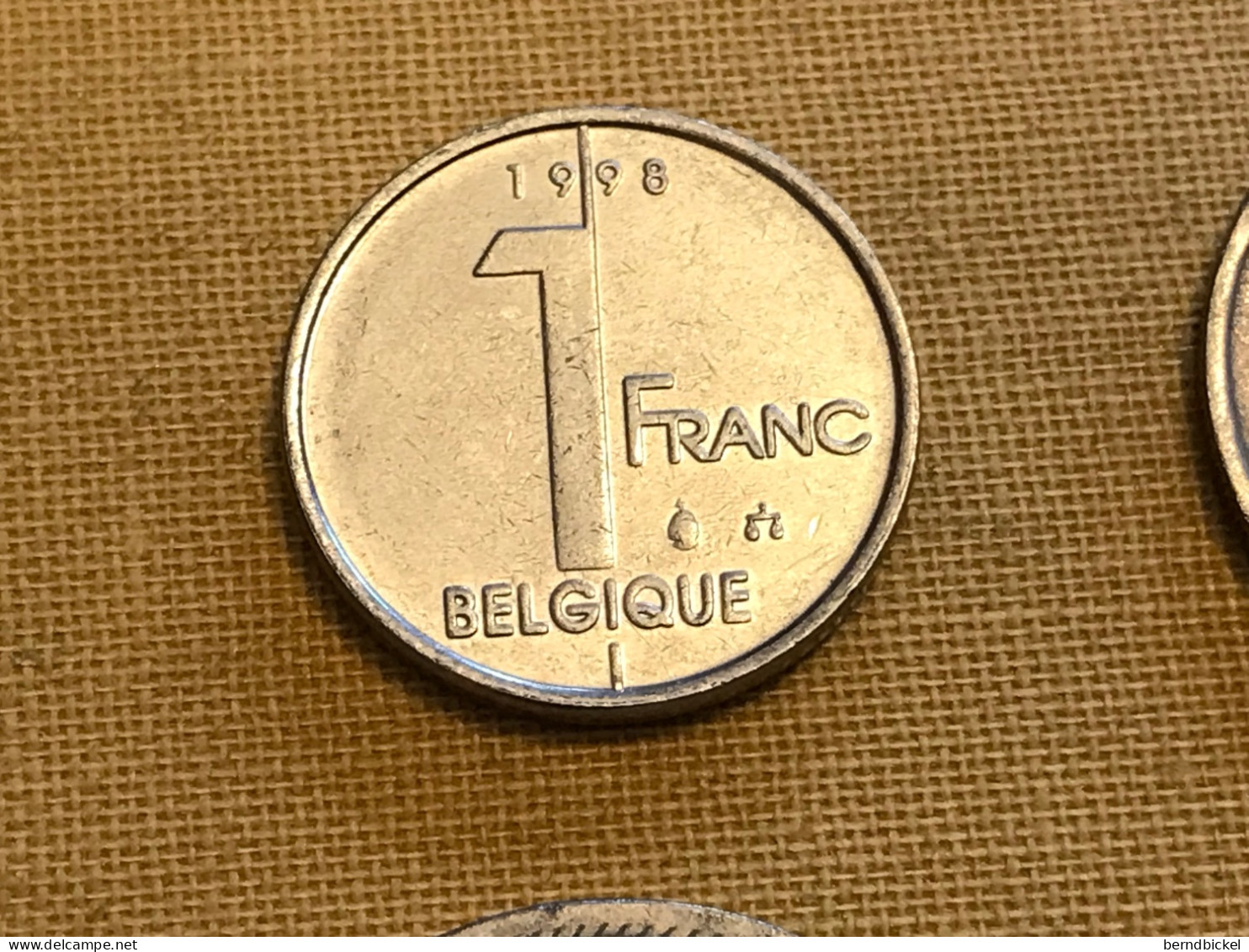 Münze Münzen Umlaufmünze Belgien 1 Franc 1998 Belgique - 5 Frank