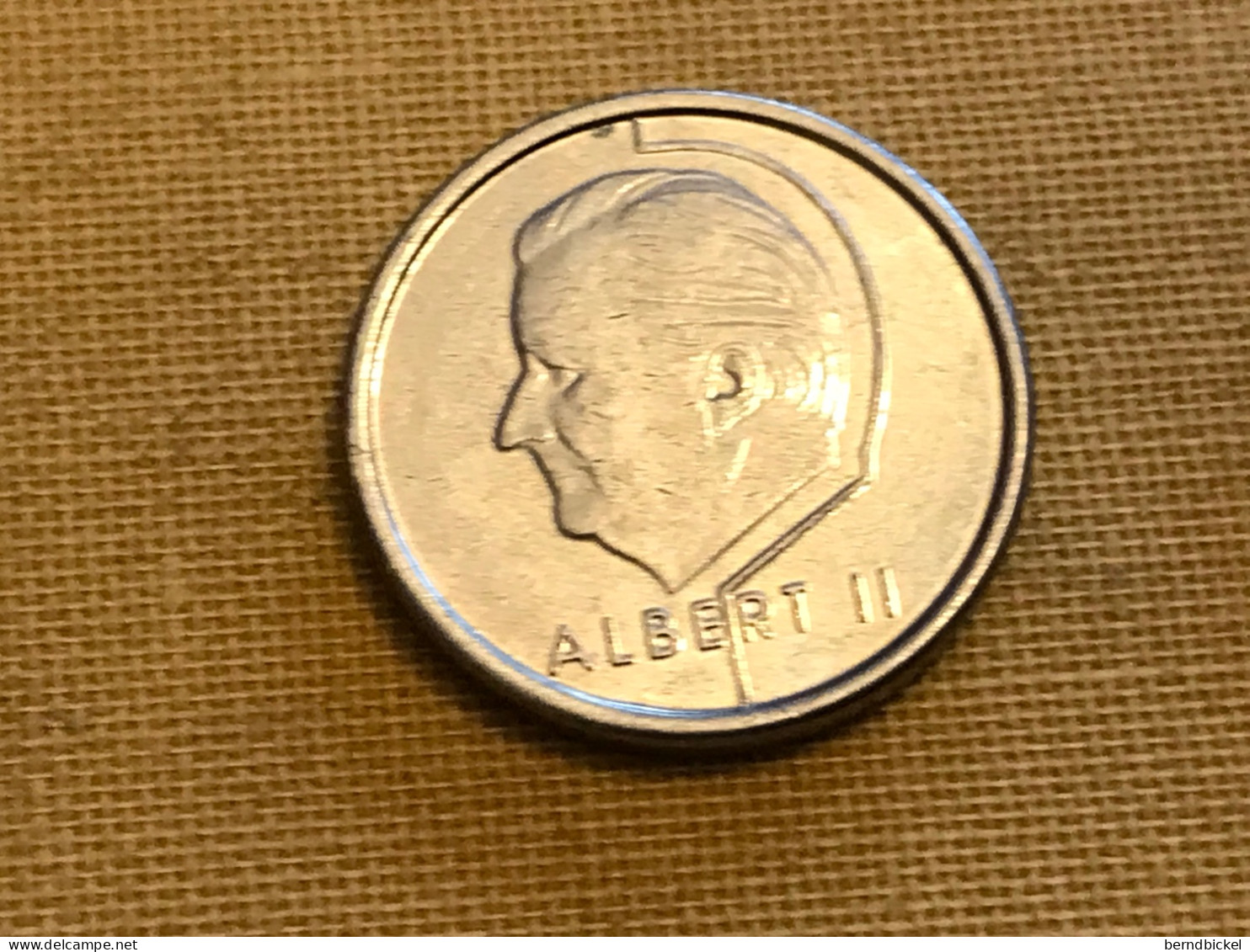 Münze Münzen Umlaufmünze Belgien 1 Franc 1998 Belgique - 5 Francs