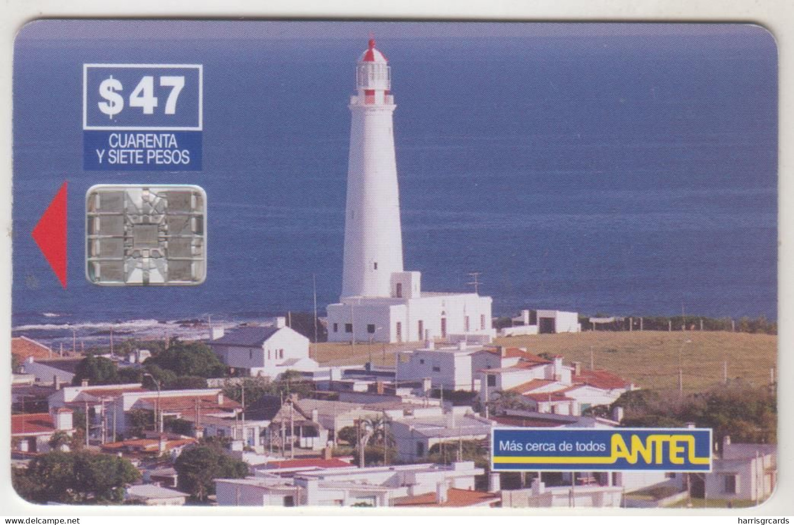 URUGUAY - La Paloma Lighthouse, TC 041a, 47 $ , Tirage 125.000, Used - Uruguay