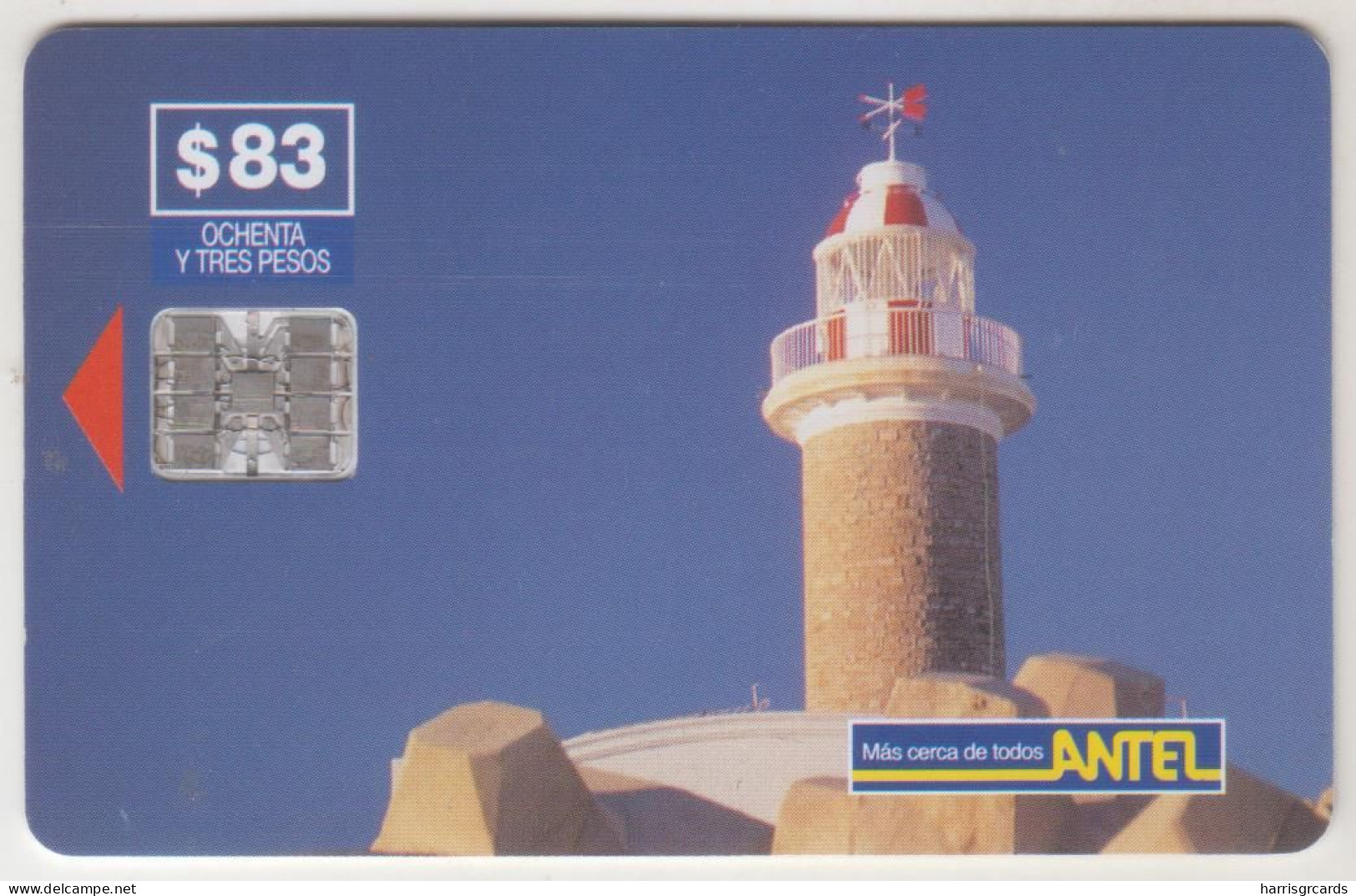 URUGUAY - Faro De Punta Carretas, TC 042a, 83 $ , Tirage 150.000, Used - Uruguay