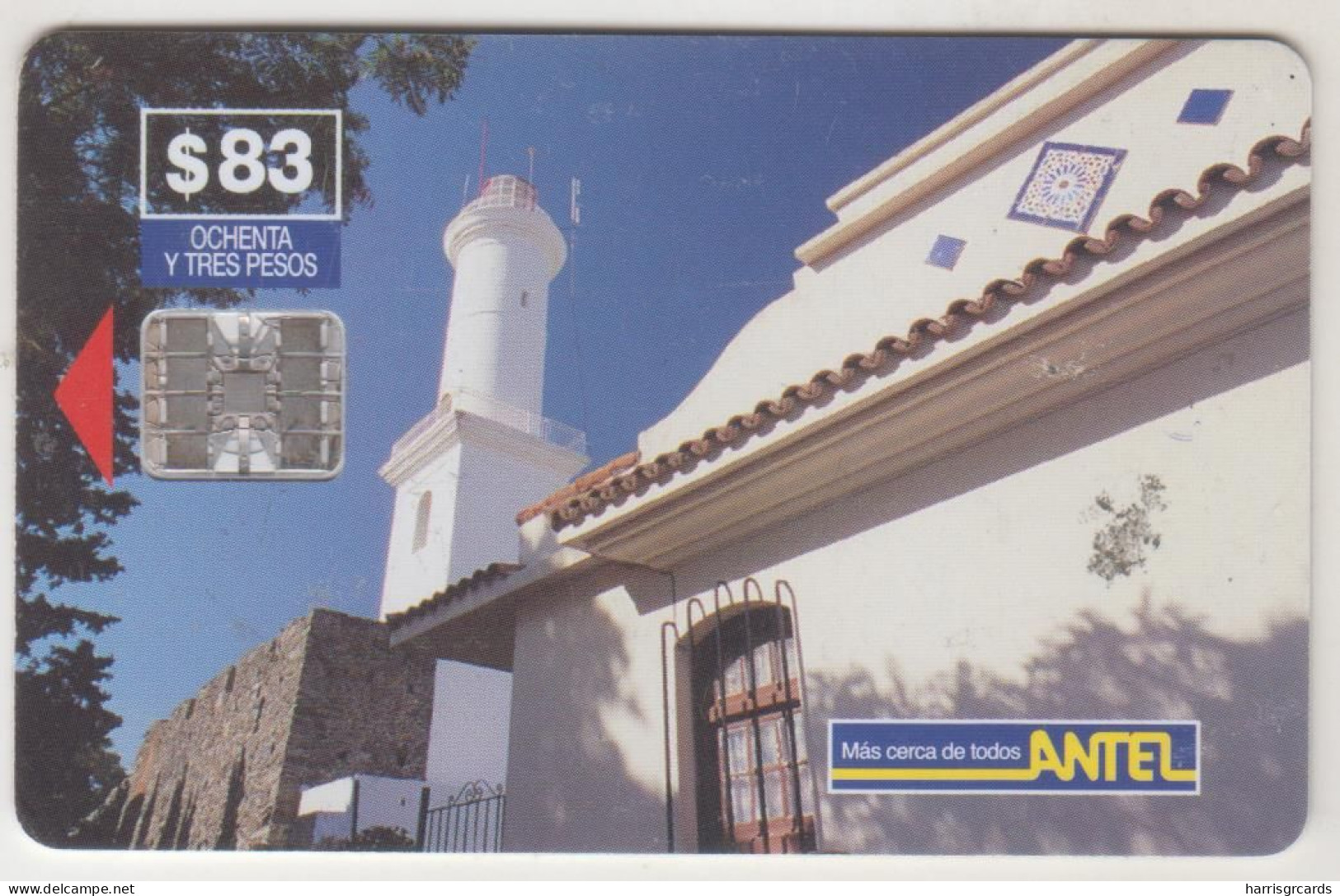 URUGUAY - Colonia Del Sacramento Lighthouse, TC 043a, 83 $ , Tirage 150.000, Used - Uruguay