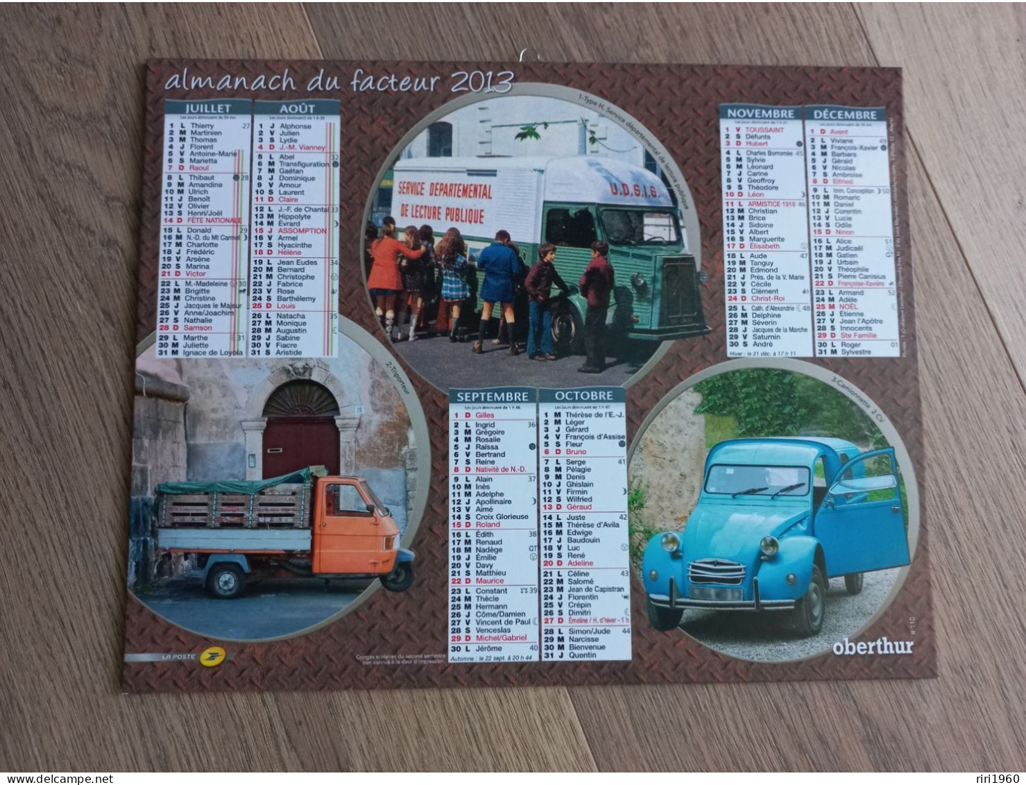 Almanach Du Facteur. Vieux Véhicules. Tracteurs Anciens.5 Almanachs. - Grossformat : 2001-...