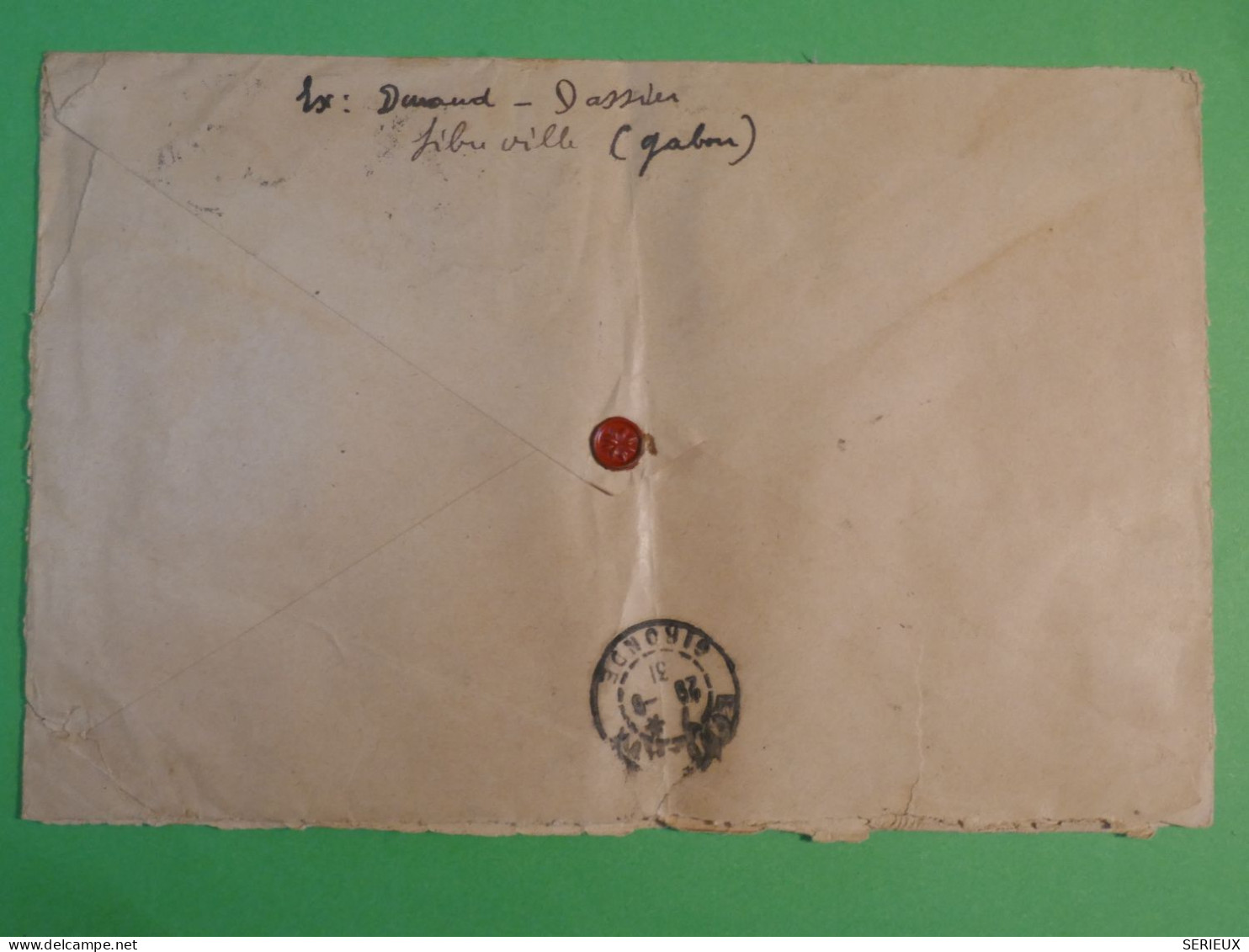 AW0 OUBANGUI CHARI   BELLE  LETTRE   1931 LIBREVILLE A BORDEAUX FRANCE   +AFF.  INTERESSANT+++ - Lettres & Documents
