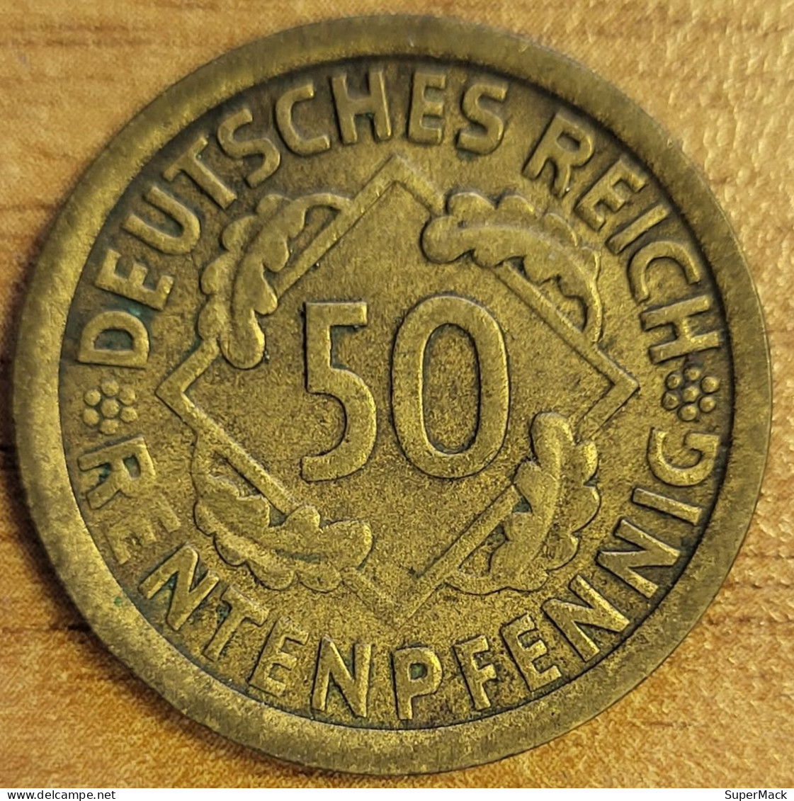 ALLEMAGNE 50 Rentenpfennig 1924 J Hambourg KM#34 SPL++ - 50 Rentenpfennig & 50 Reichspfennig