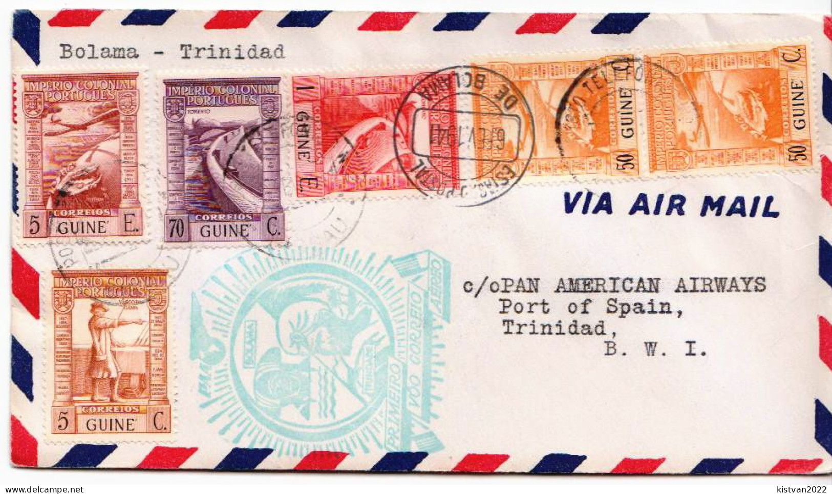 First Fly Cover To Port Of Spain, Trinidad On 6th February 1941 - Portugiesisch-Guinea