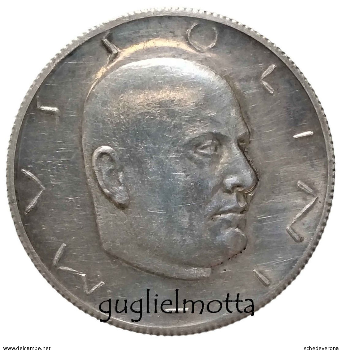 MUSSOLINI MEDAGLIA ARGENTO MOLTI NEMICI MOLTO ONORE RARA MEDAGLIA ARGENTO - Royal/Of Nobility