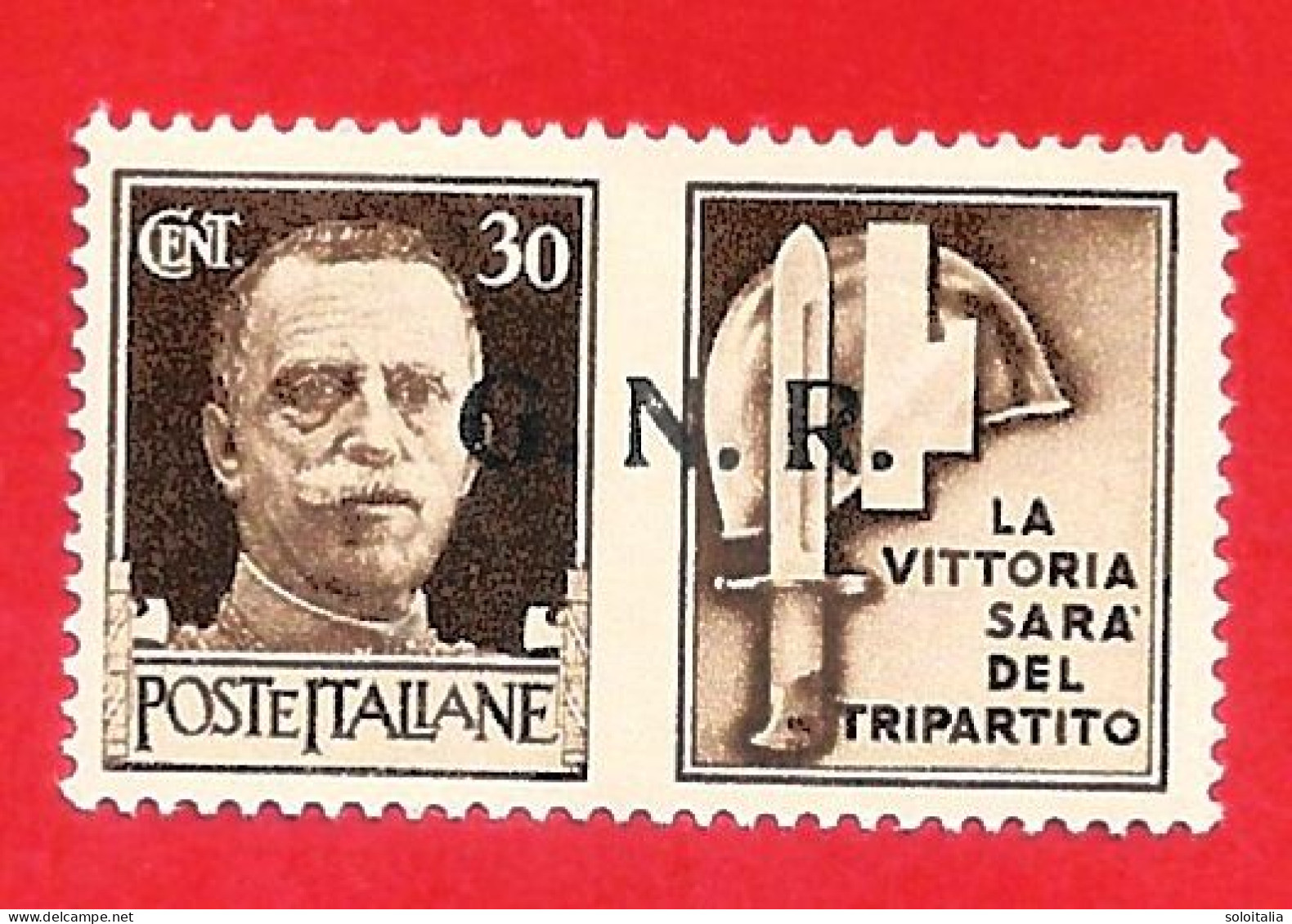 1944 (20) Serie Imperiale Con Appendice Di Propaganda Di Guerra Sovrastampato - Nuovo - Propaganda De Guerra