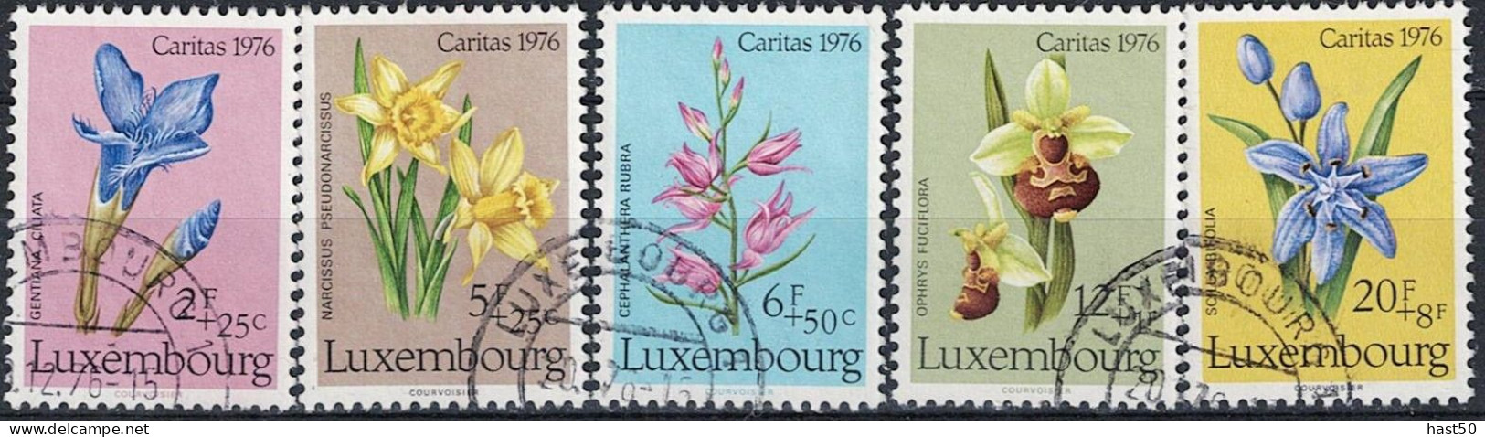 Luxemburg - Caritas - Geschützte Pflanzen (MiNr: 936/40) - 1976 Gest Used Obl - Gebraucht