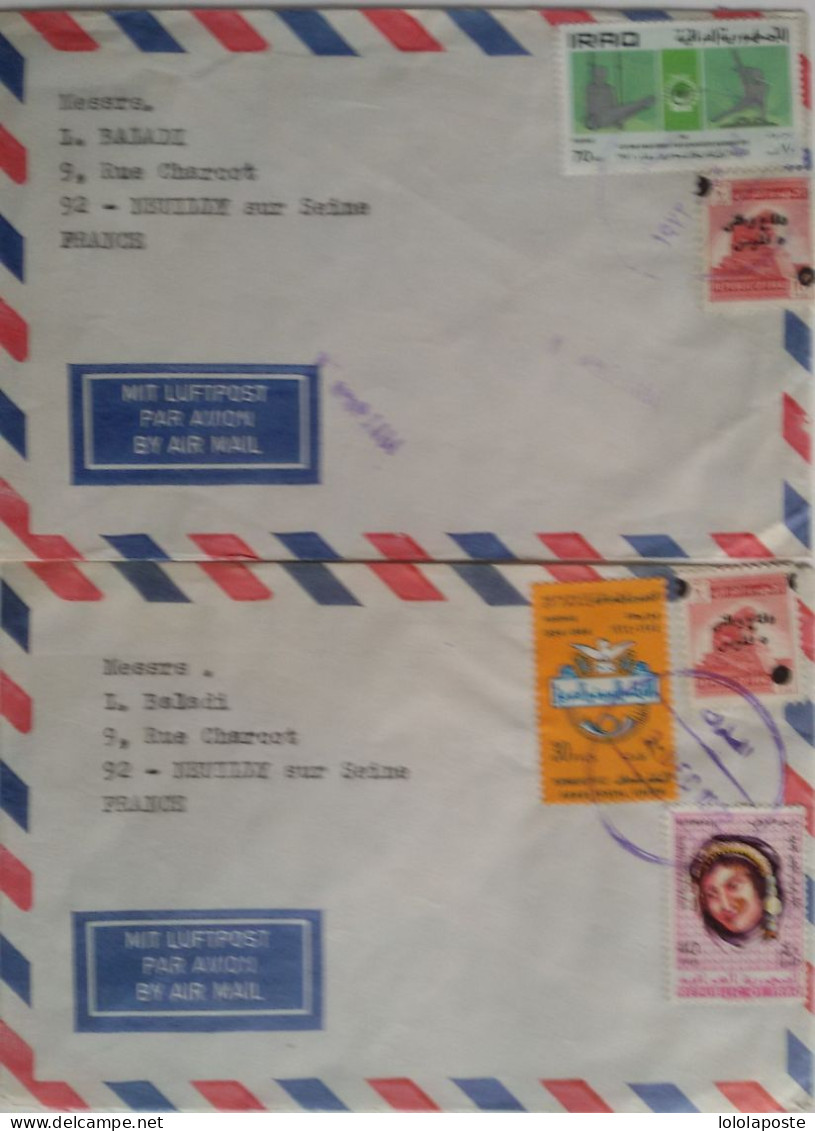 IRAK - 2 Lettres (enveloppes)  Affranchies Pour La France - Iraq