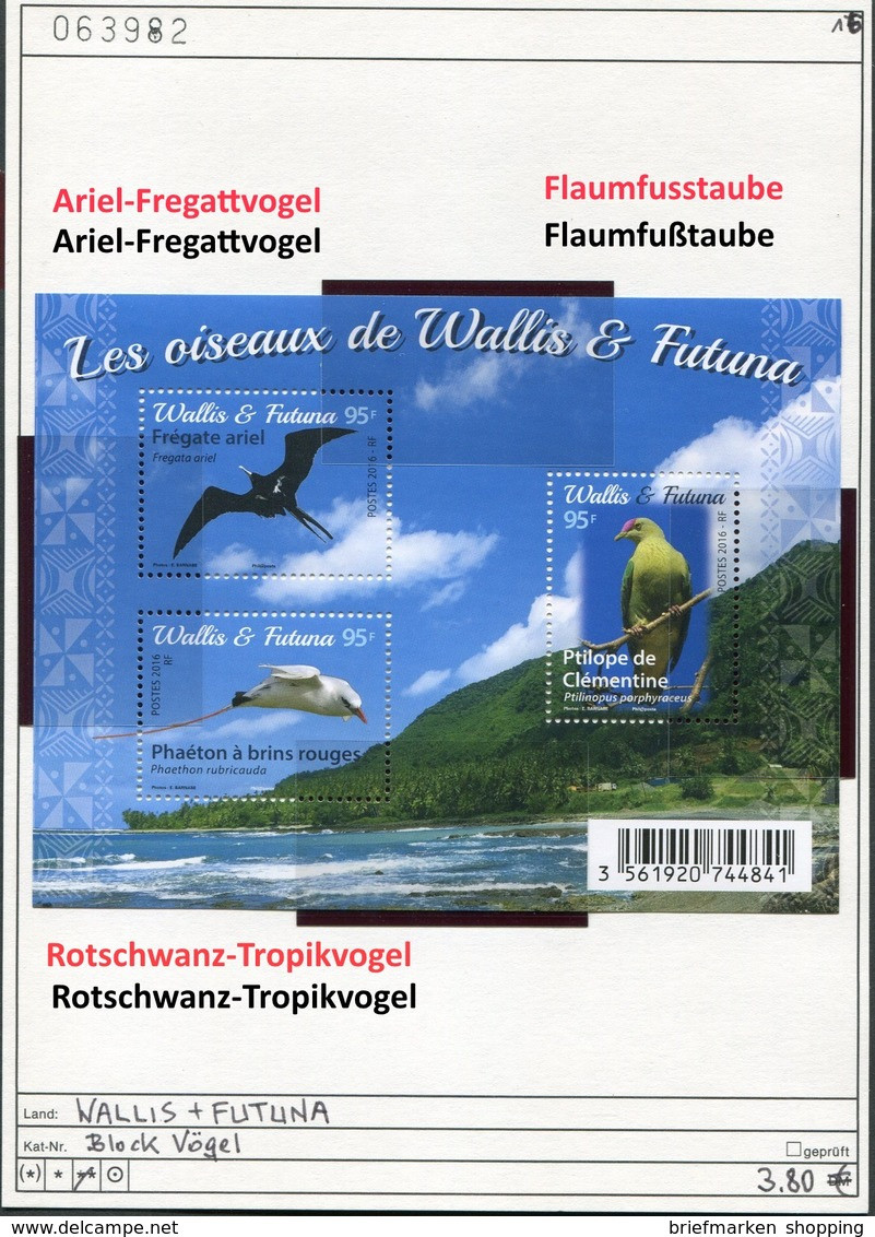 Wallis & Futuna 2016 - Michel Block Vögel / Oiseaux / Birds / Vogels -  ** Mnh Neuf Postfris - - Neufs