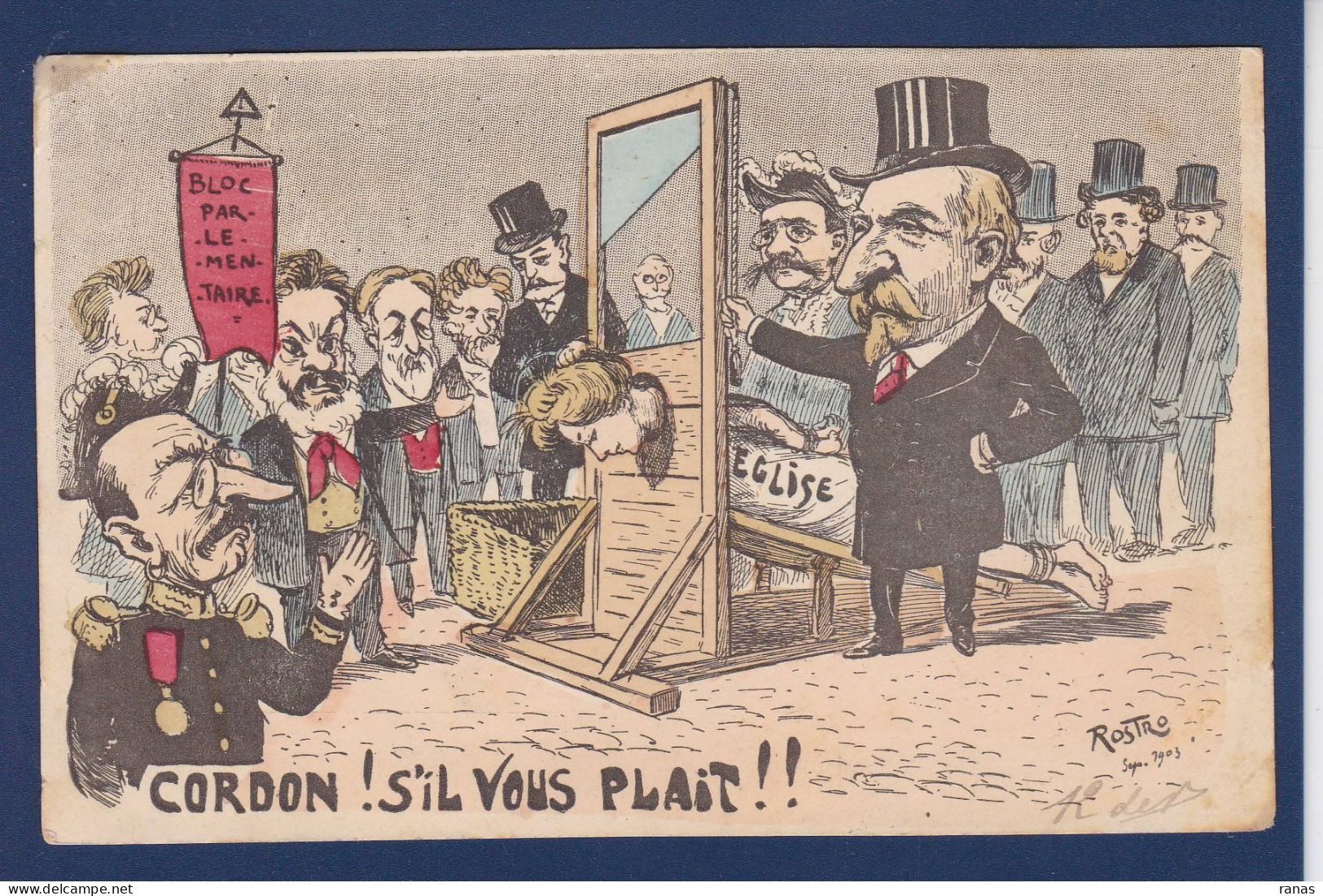 CPA Franc Maçonnerie Masonic Non Circulé Antimaçonnique Brisson Dreyfus Rostro Marseille Fallières Combes - Philosophie & Pensées