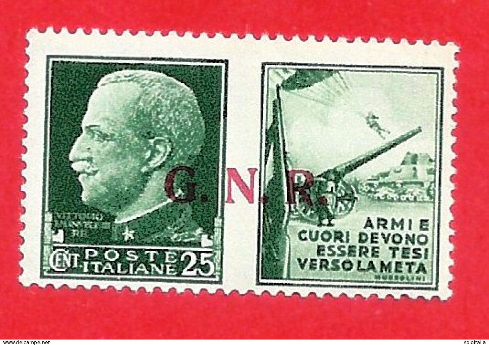 1944 (14) Serie Imperiale Con Appendice Di Propaganda Di Guerra Sovrastampato - Nuovo - Oorlogspropaganda