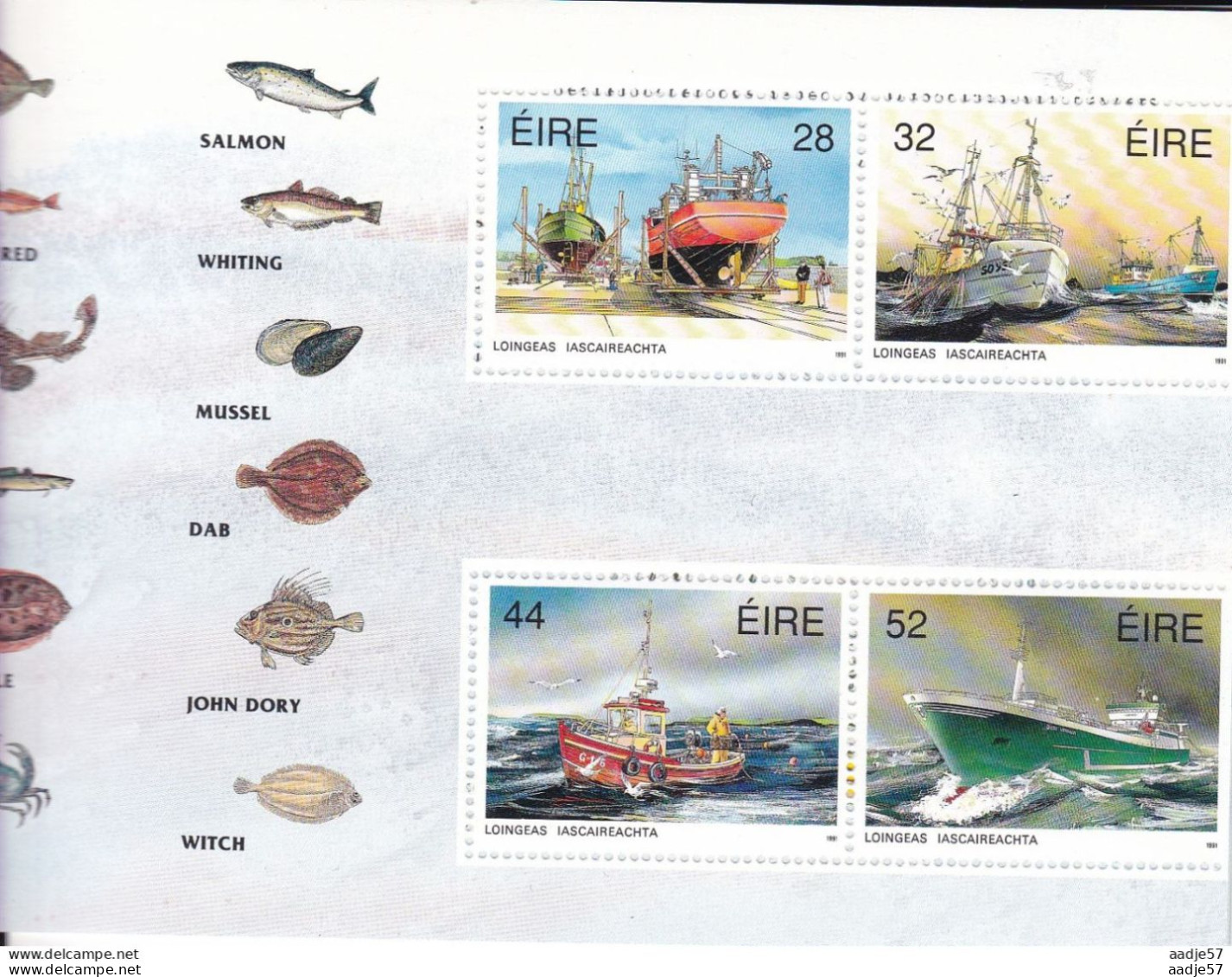 Ireland 1991,Maritime Fishing Fleet Booklet, Scott # 844-47a, 845ab, 844-45b, 847a,VF MNH** - Booklets