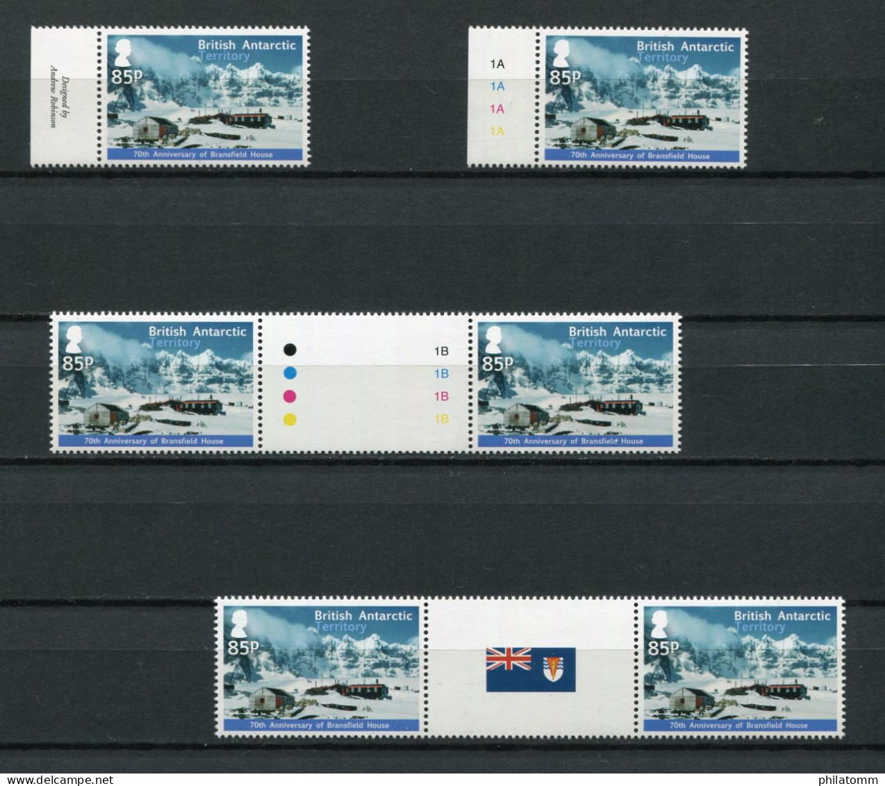 British Antarctic Territory - 6 X Mi.Nr. 648 - "70 Jahre Bransfield House" ** / MNH (Jahr 2013) - Nuevos