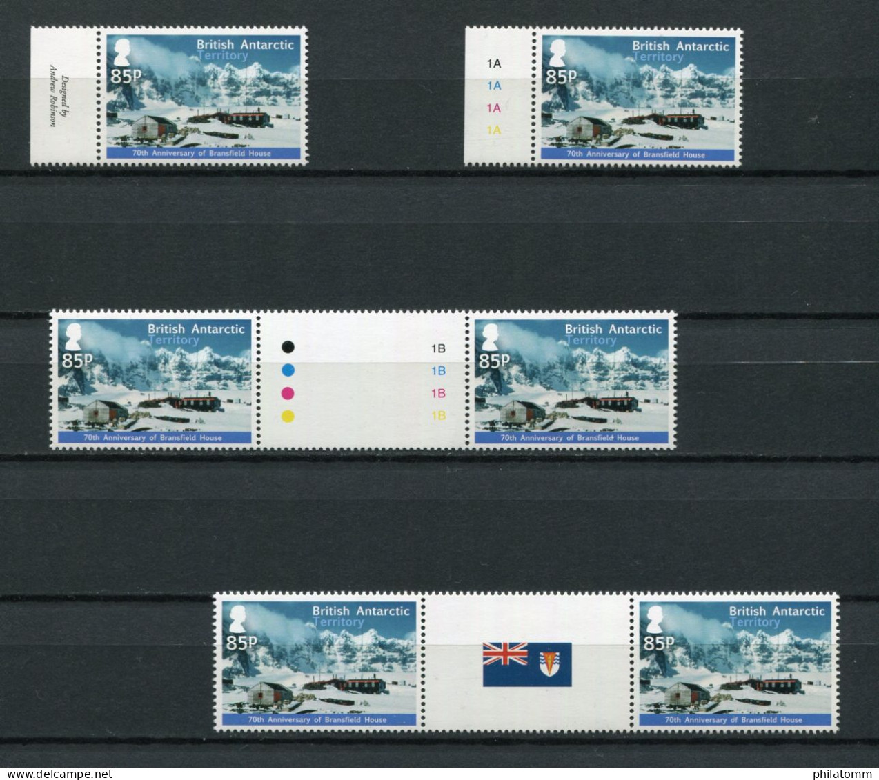 British Antarctic Territory - 6 X Mi.Nr. 648 - "70 Jahre Bransfield House" ** / MNH (Jahr 2013) - Ongebruikt