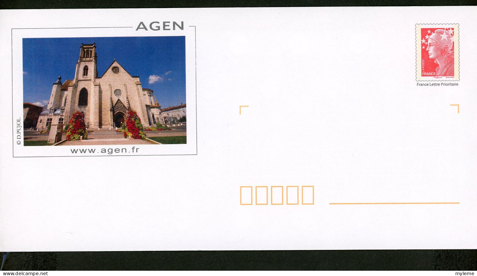 AC14-6 France PAP Timbre N° 4230  Visuel Agen - PAP : Bijwerking /Beaujard