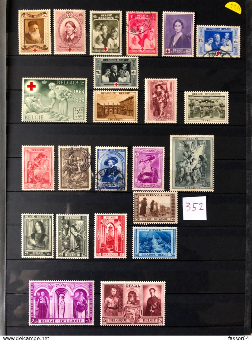 Belgique Neufs Et Oblitérés Lot 352 1936/1945 N°418a à 700 Côte + 500 EurosBelgique Neuf - Other & Unclassified