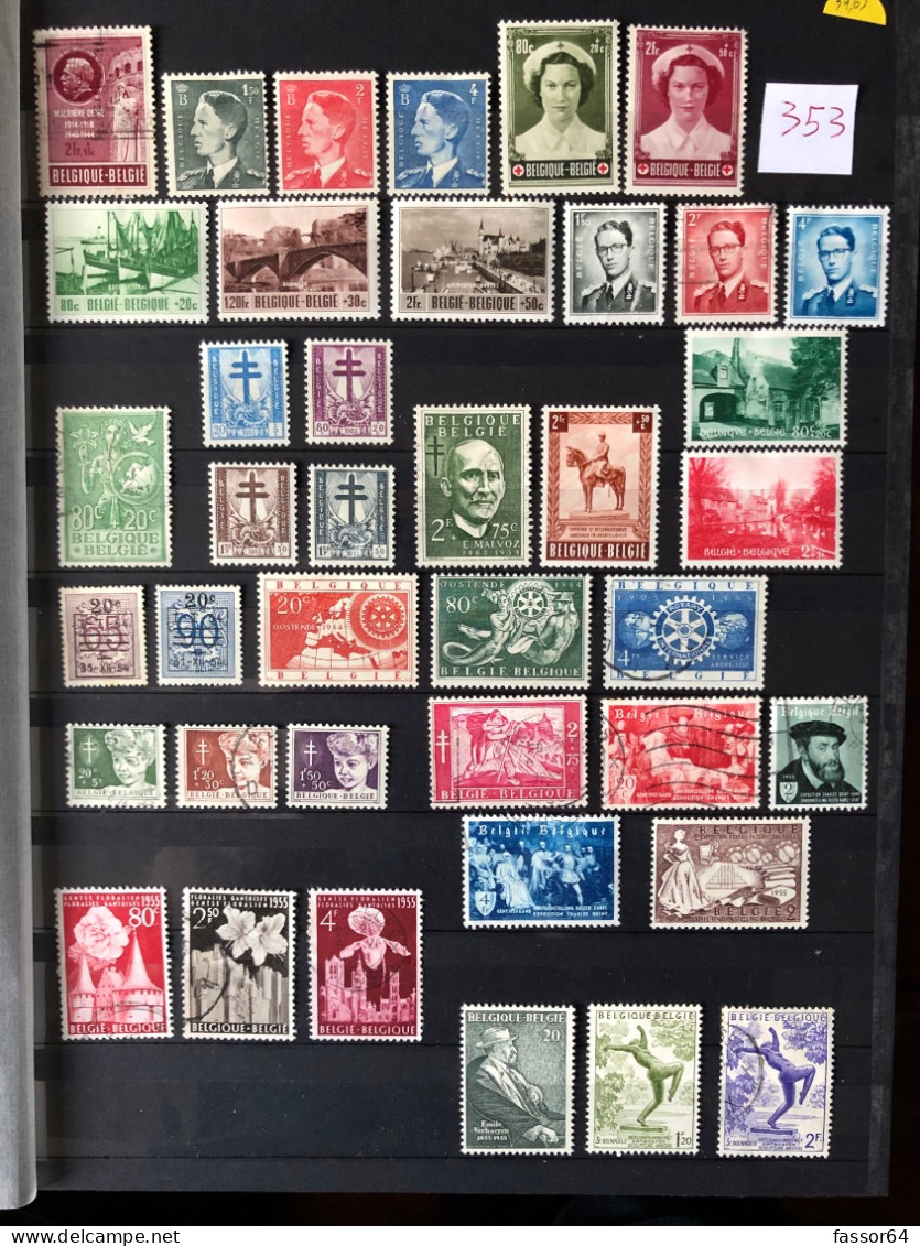 Belgique Neufs Et Oblitérés Lot 353 1945/1958 N°701 à 1081 Côte + 516 Euros - Altri & Non Classificati