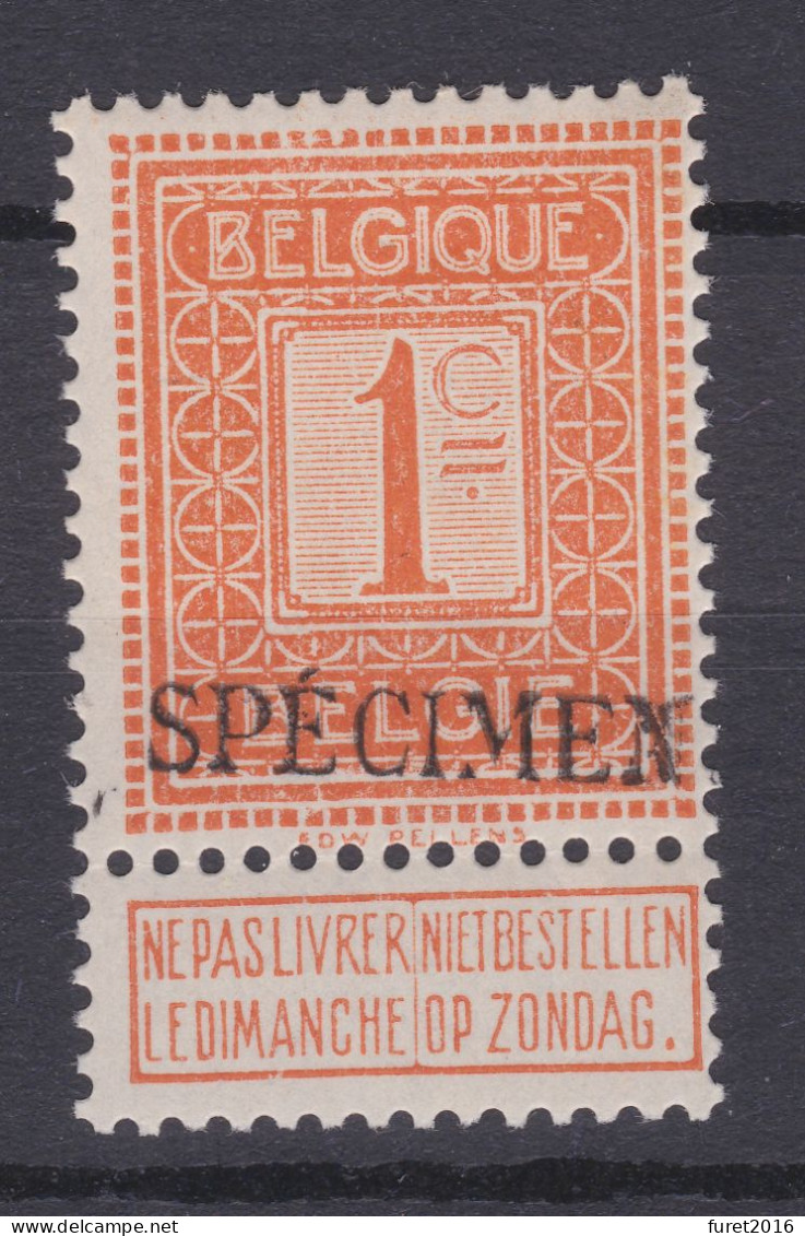 N° 108 XX SURCHARGE SPECIMEN ( Neuf Avec Gomme Sans Charniere ) - 1912 Pellens