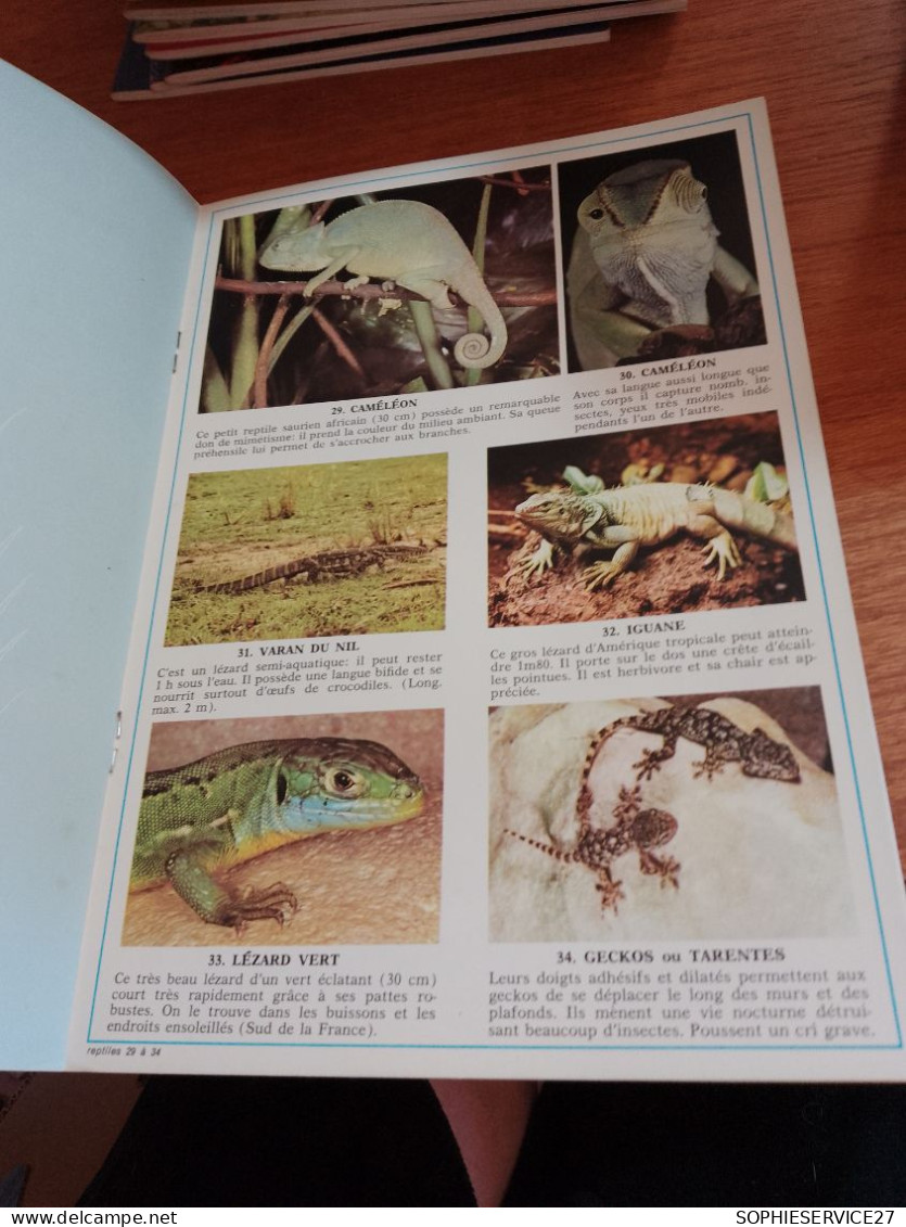 146 // DOCUMENTATION SCOLAIRE  / IMAGES ENCYCLOPEDIE / "reptiles Et Batraciens"   / 1975 / 15 PAGES - Sciences