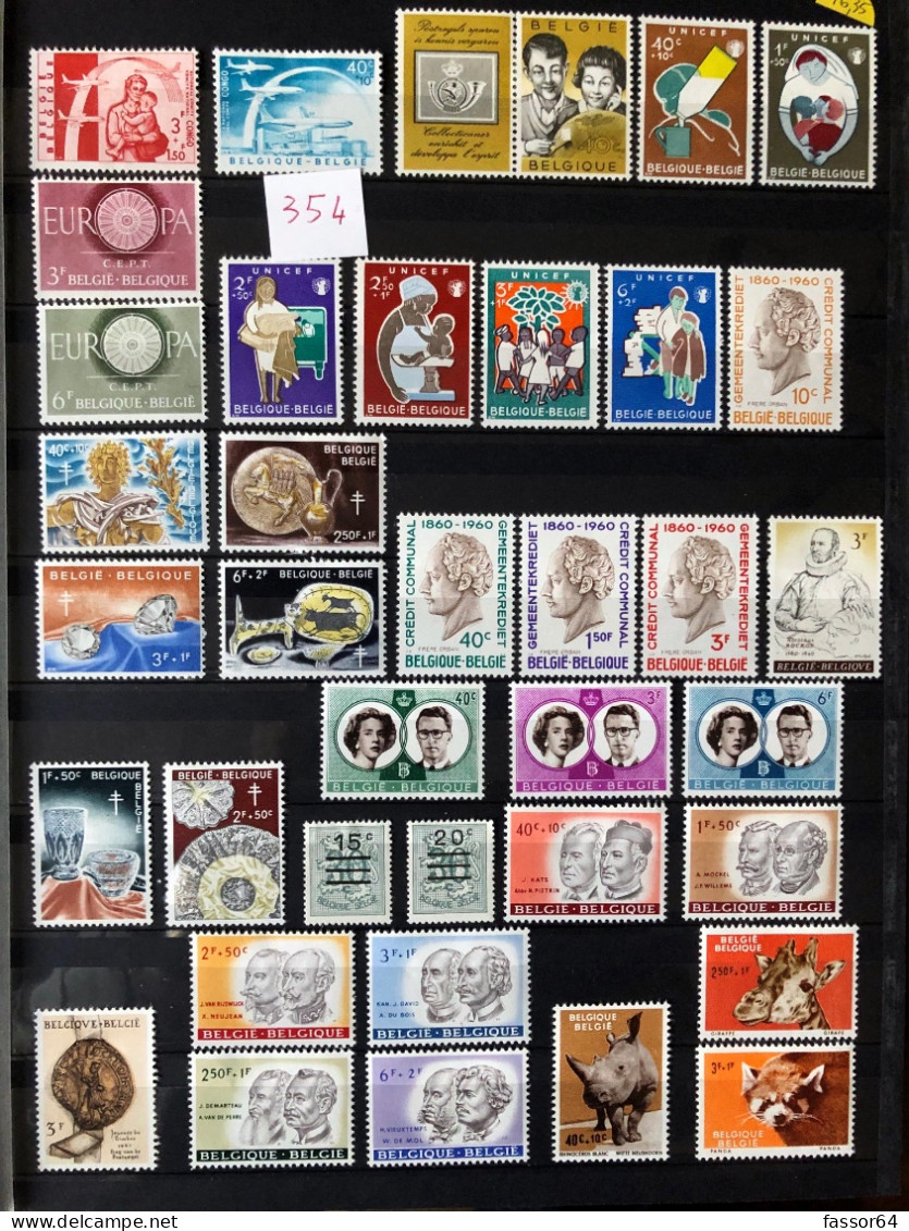 Belgique Neufs Et Oblitérés Lot 355 1969/1978 N°1519 à 1907 Côte + 344 Euros - Andere & Zonder Classificatie