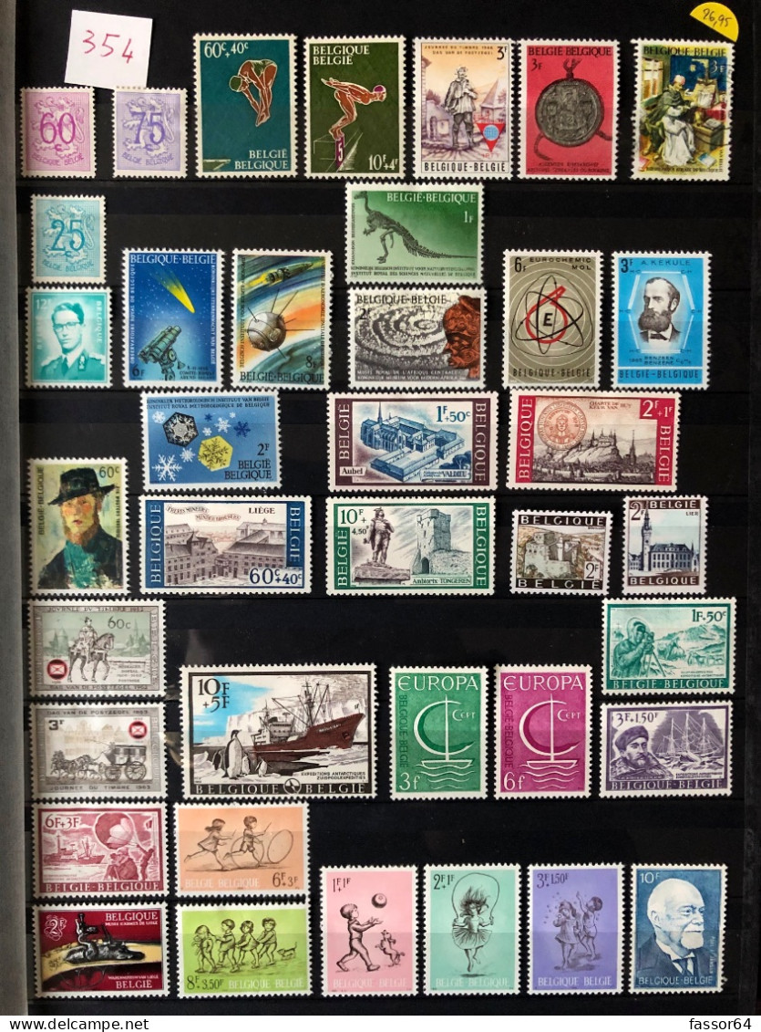 Belgique neufs et oblitérés Lot 355 1969/1978 N°1519 à 1907 Côte + 344 euros