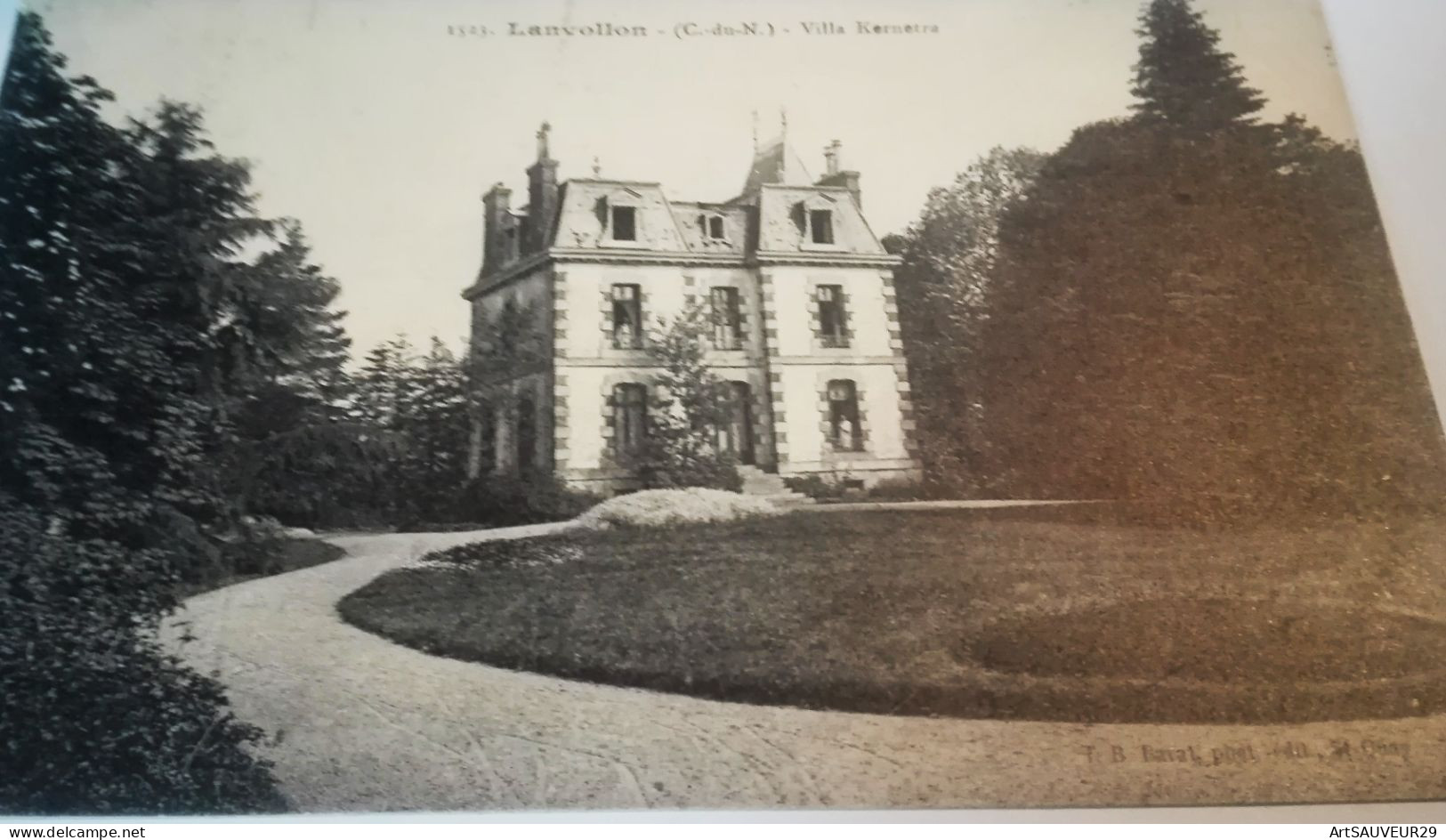 CARTE POSTALE  LANVOLLON VILLA KERNETRA 1923 - Lanvollon