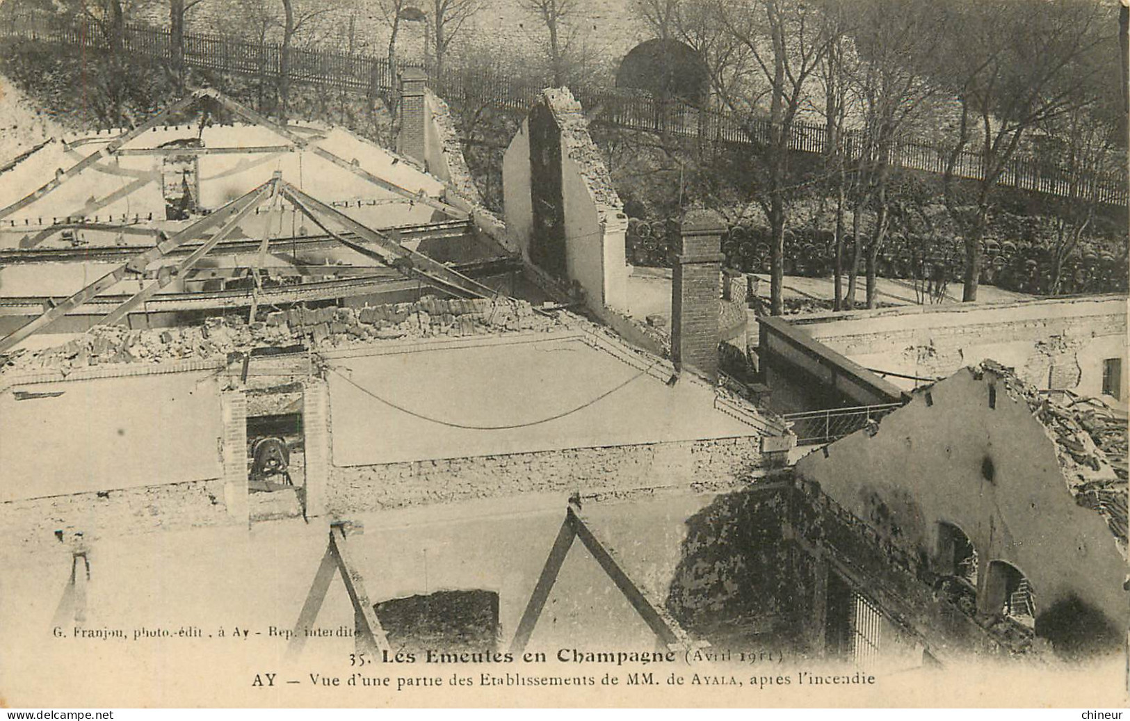 AY LES EMEUTES EN CHAMPAGNE VUE DES ETABLISSEMENTS AYALA  - Ay En Champagne