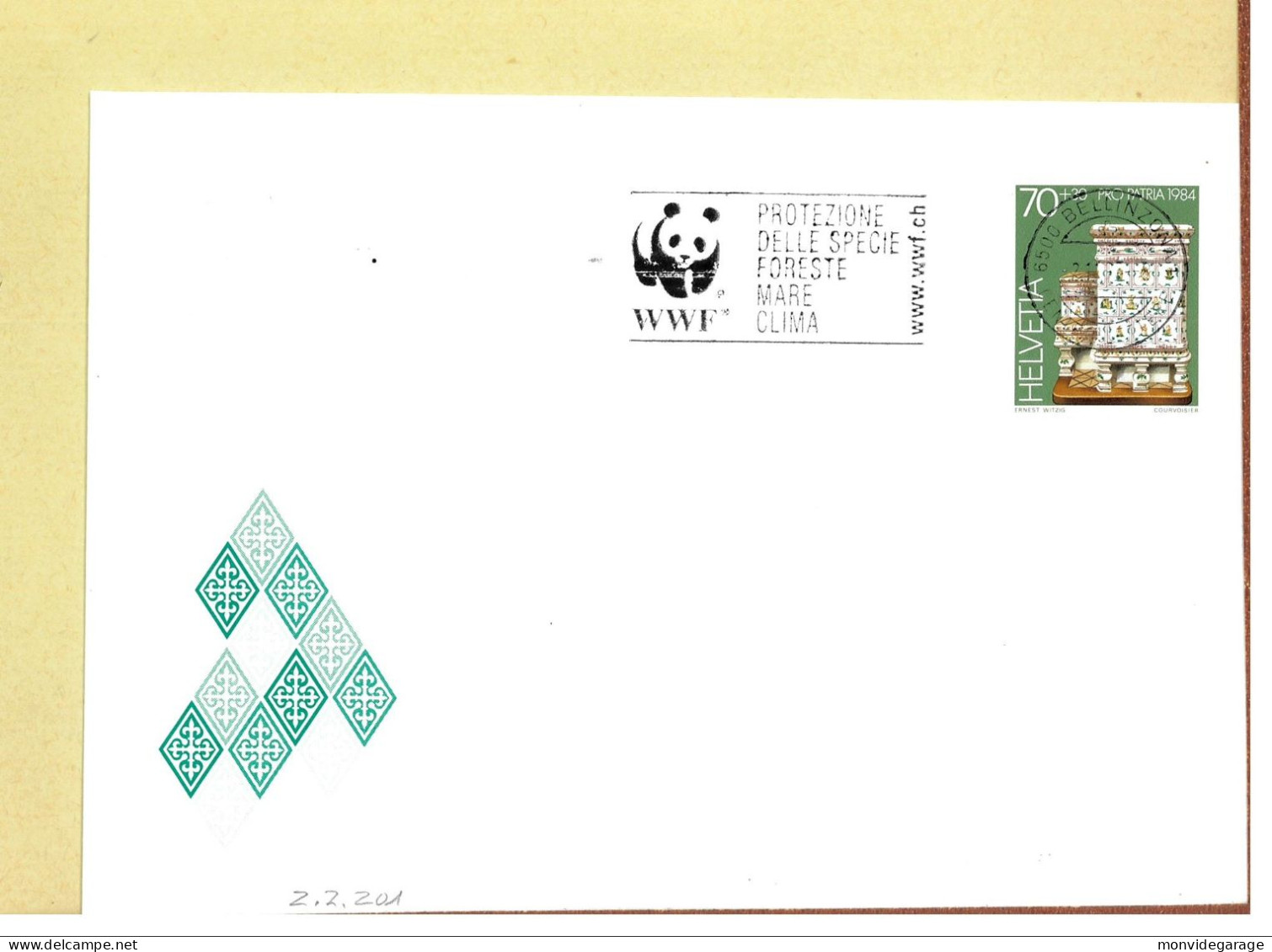 Protection De La Nature - Panda WWF - Marron 011-2 - Lettres & Documents