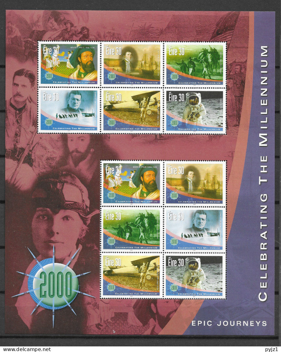 2001 MNH Ireland Mi 1298-1303  Postfris** - Blocchi & Foglietti