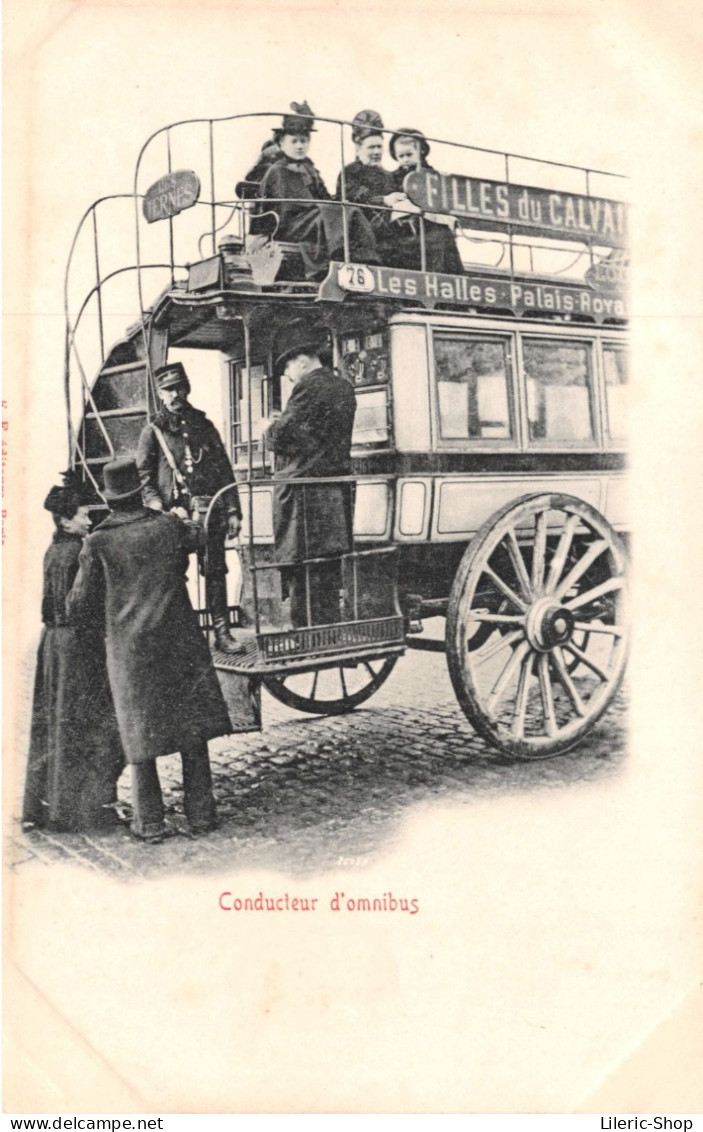 PARIS - Petits Métiers - "Conducteur D'Omnibus" - K.F. (KUNZLI FRERES) Éditeurs, Paris CPR - Ambachten In Parijs