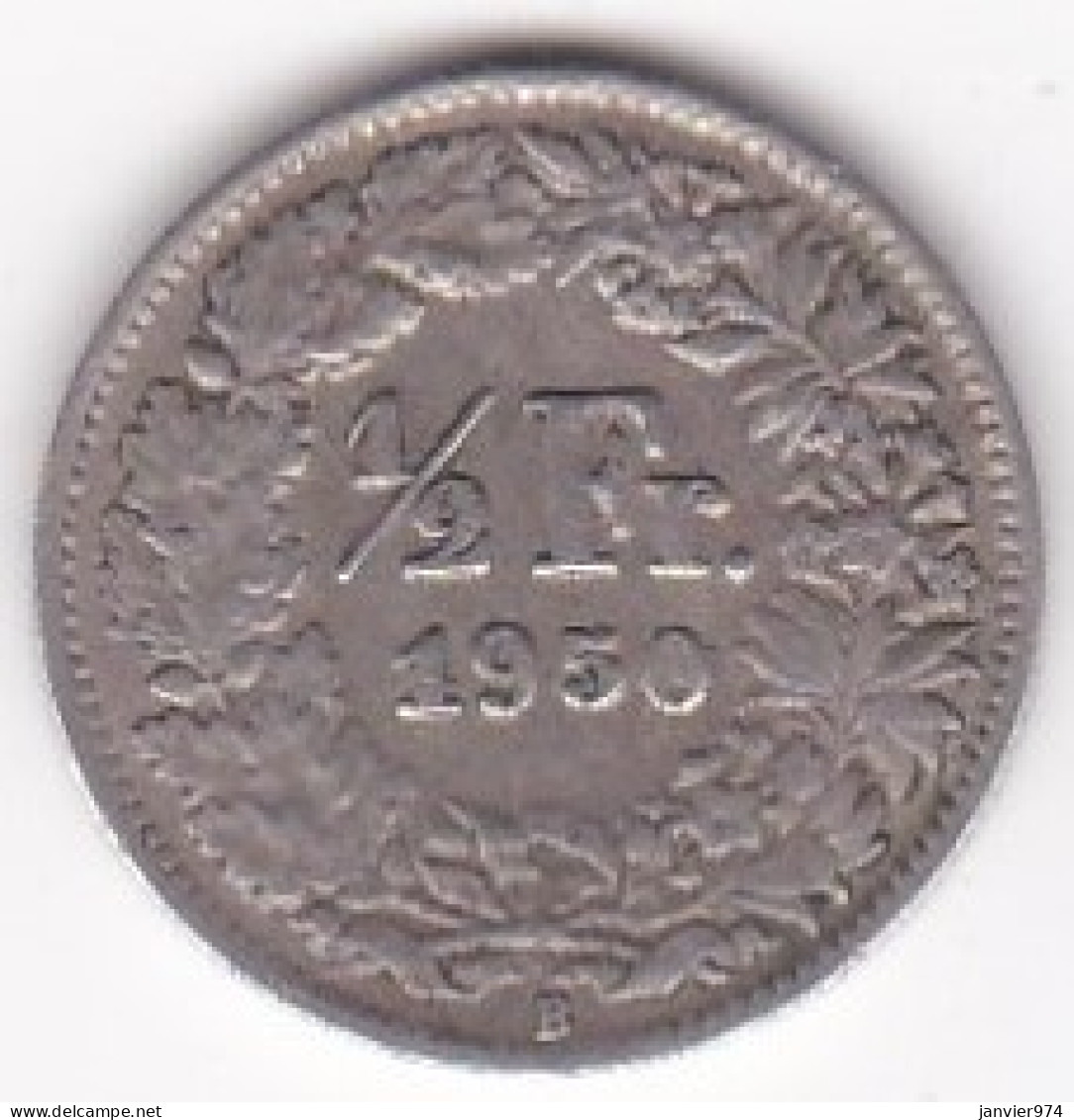 SUISSE. 1/2 Franc 1950 B , En Argent - 1/2 Franken