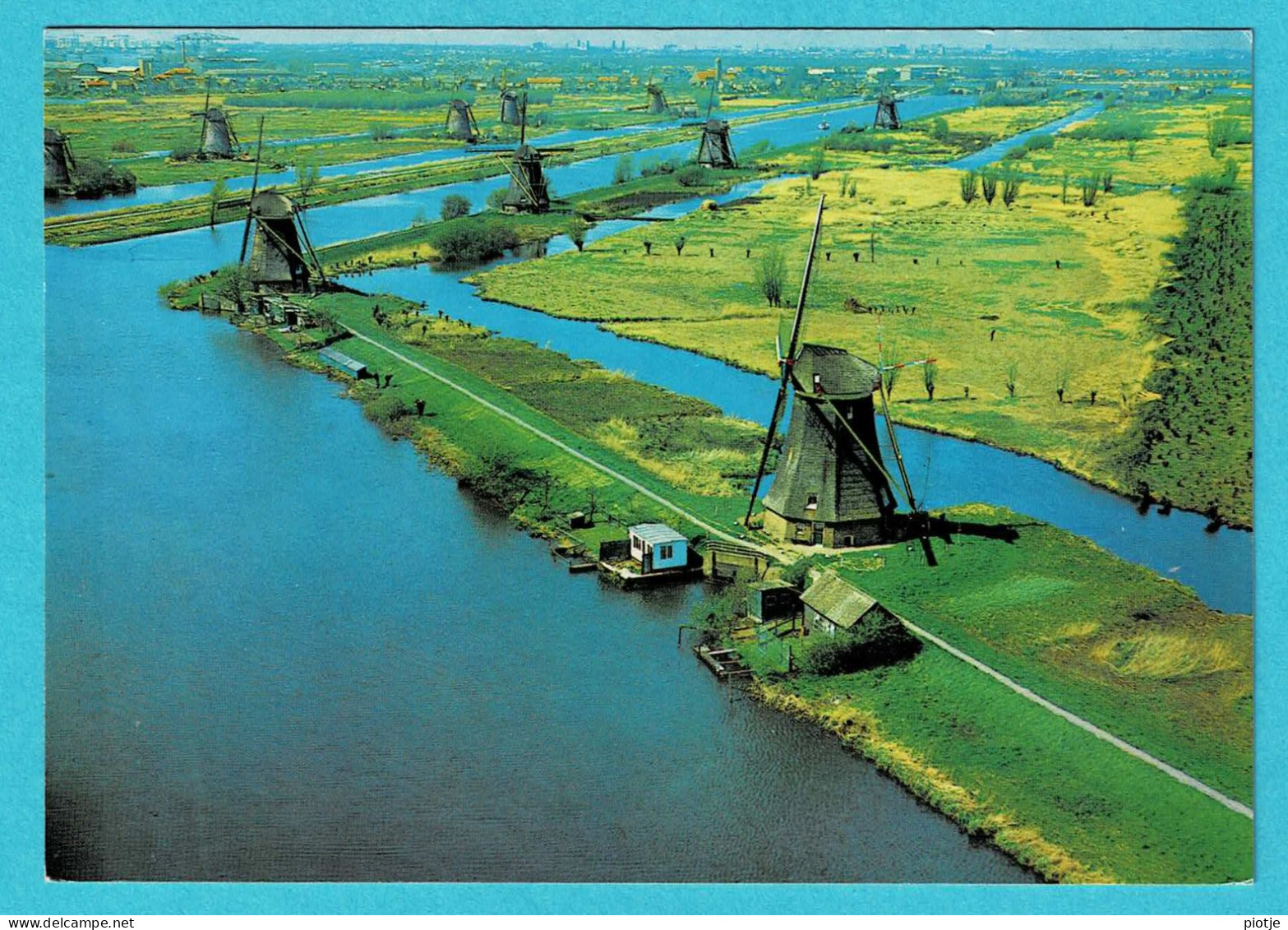 * Kinderdijk (Zuid Holland - Nederland) * (Gebr Spanjersberg) Panorama Molens Kinderdijk, Moulin, Mill, Muhle - Kinderdijk