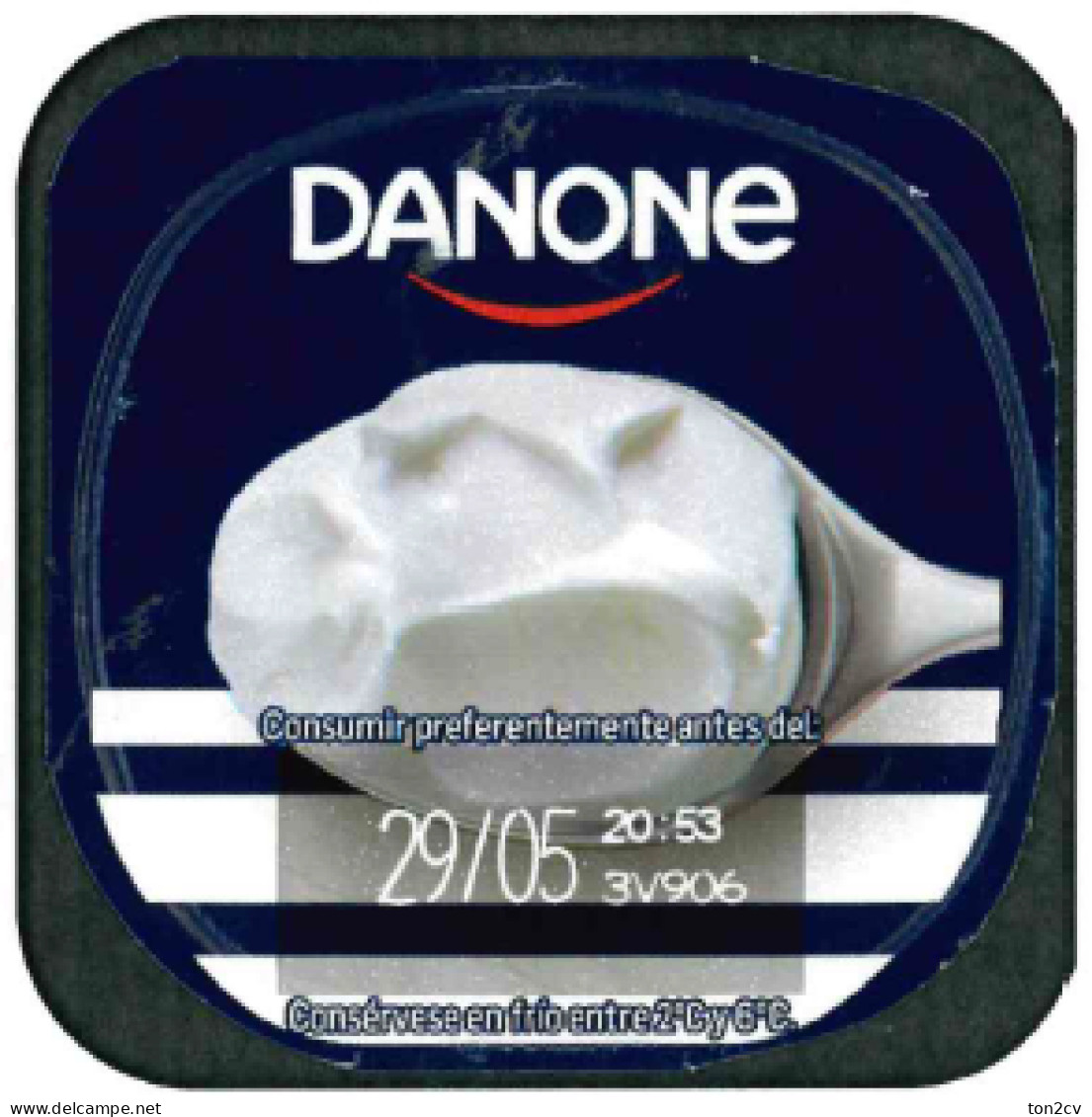 Tapa De Yogurt Danone - Milchdeckel - Kaffeerahmdeckel
