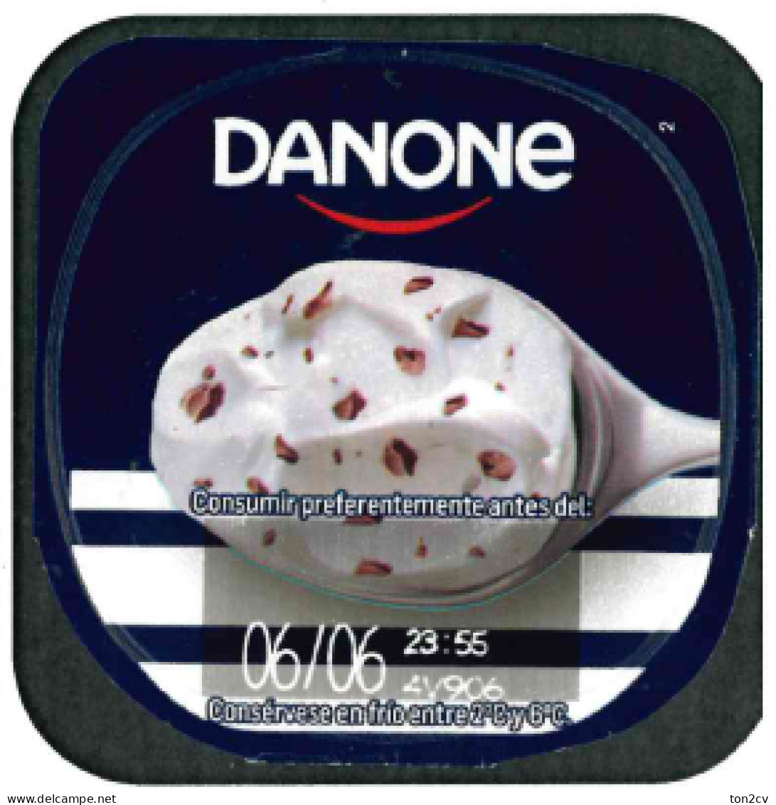 Tapa De Yogurt Danone - Milchdeckel - Kaffeerahmdeckel