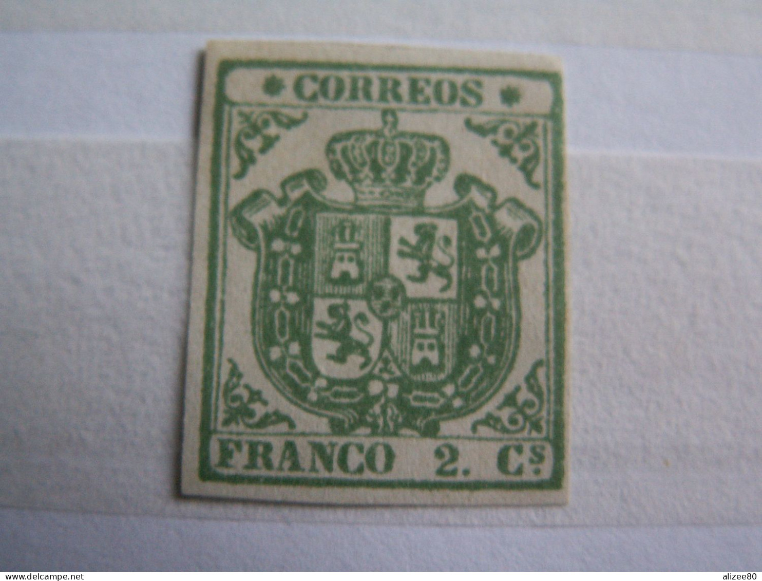 ROYAUME // ESPAGNE  --1854  5 C Vert Sur Fond Blanc - Papier Mince-  Marges Régulières - Sup  Cote 2200 Euro - Ungebraucht