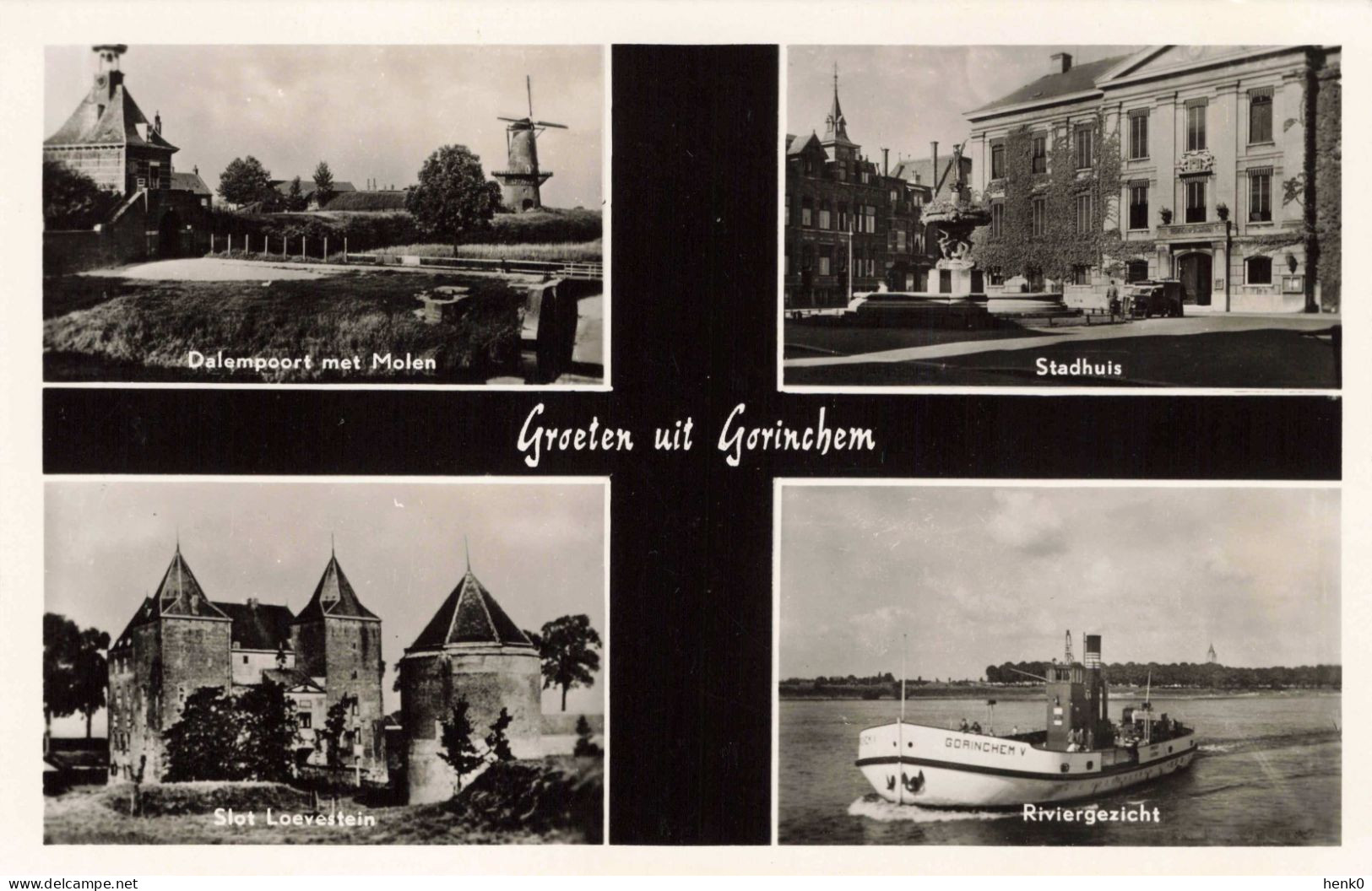 Gorinchem Veerpont Dalempoort Loevestein Stadhuis K6509 - Gorinchem