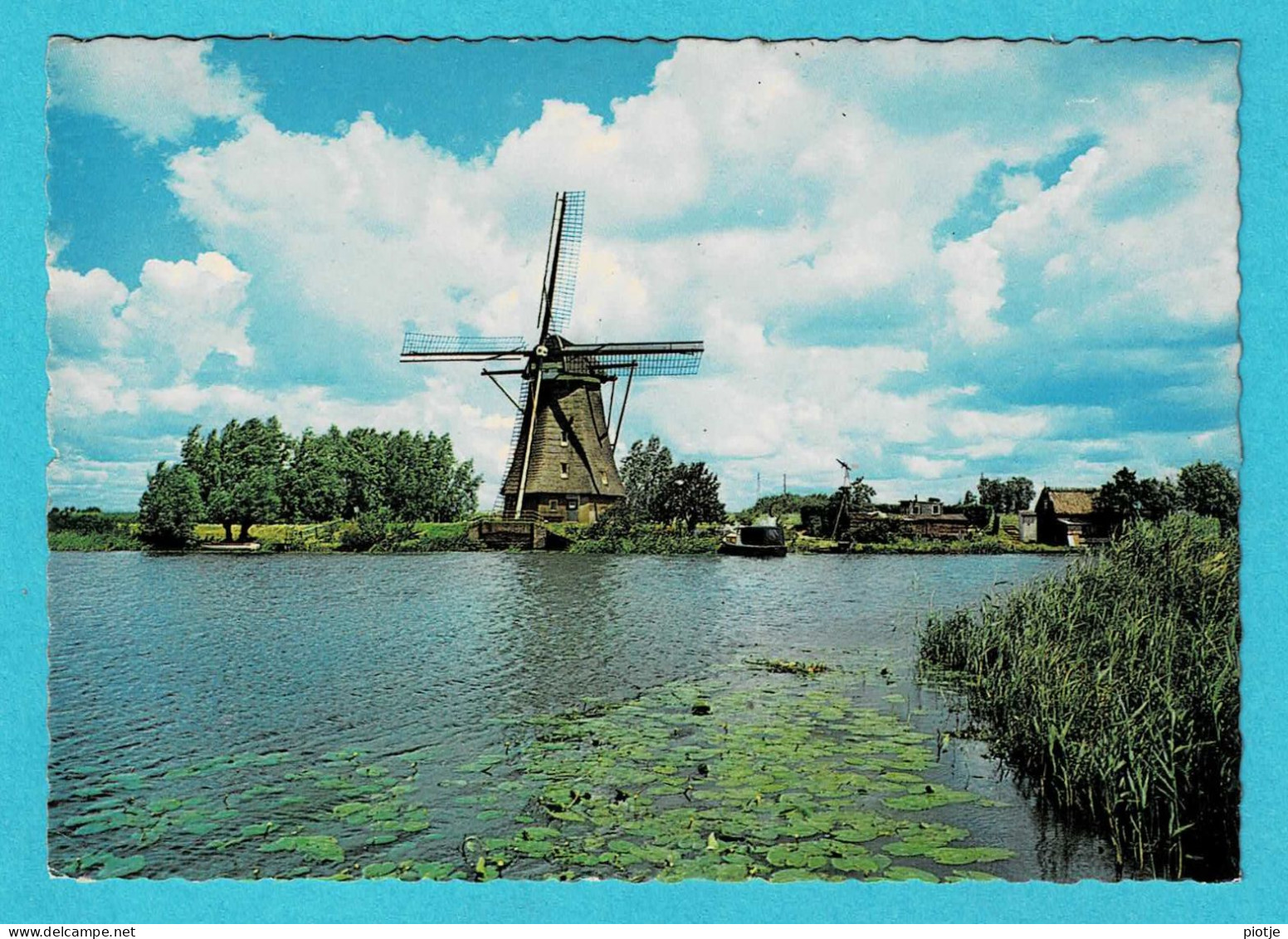 * Kinderdijk (Zuid Holland - Nederland) * (Gebr Spanjersberg) Hollandse Molen, Dutch Windwill, Moulin à Vent - Kinderdijk