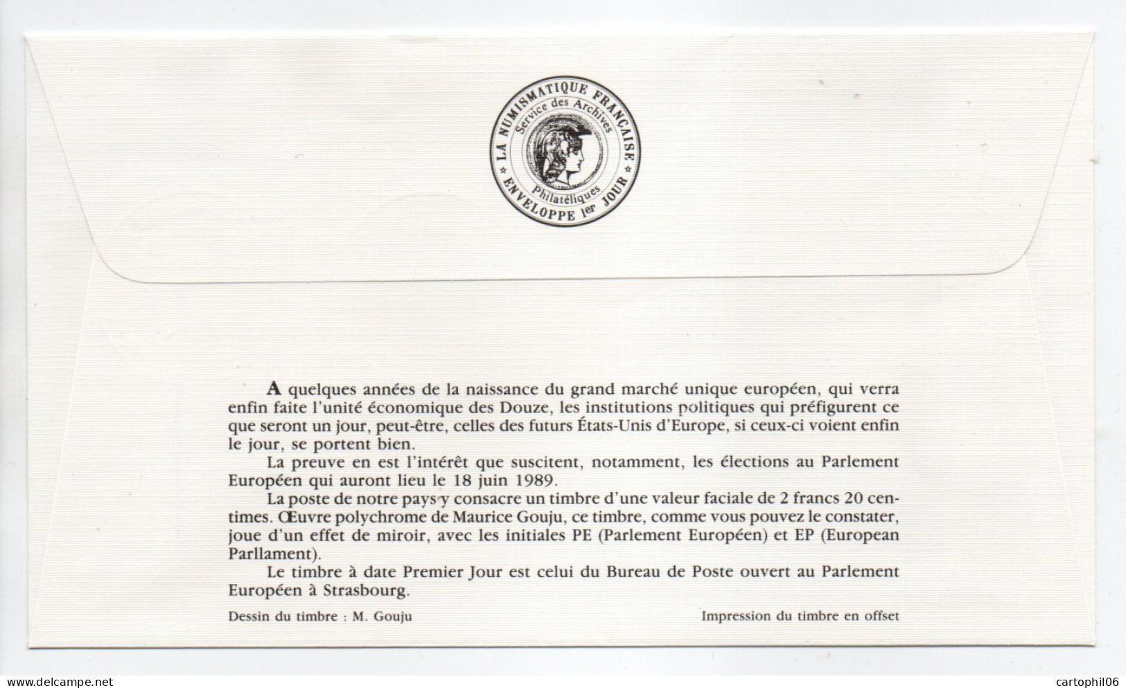 - FDC LES ÉLECTIONS AU PARLEMENT EUROPÉEN - STRASBOURG 18.6.1989 - - EU-Organe