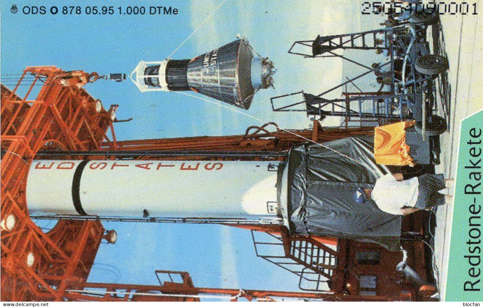 NASA Raumfahrt TK O 878/1995 ** 30€ 1.000 Expl. Weltraum-Konstruktion USA Redstone-Rakete TC Space Phonecard Of Germany - Raumfahrt